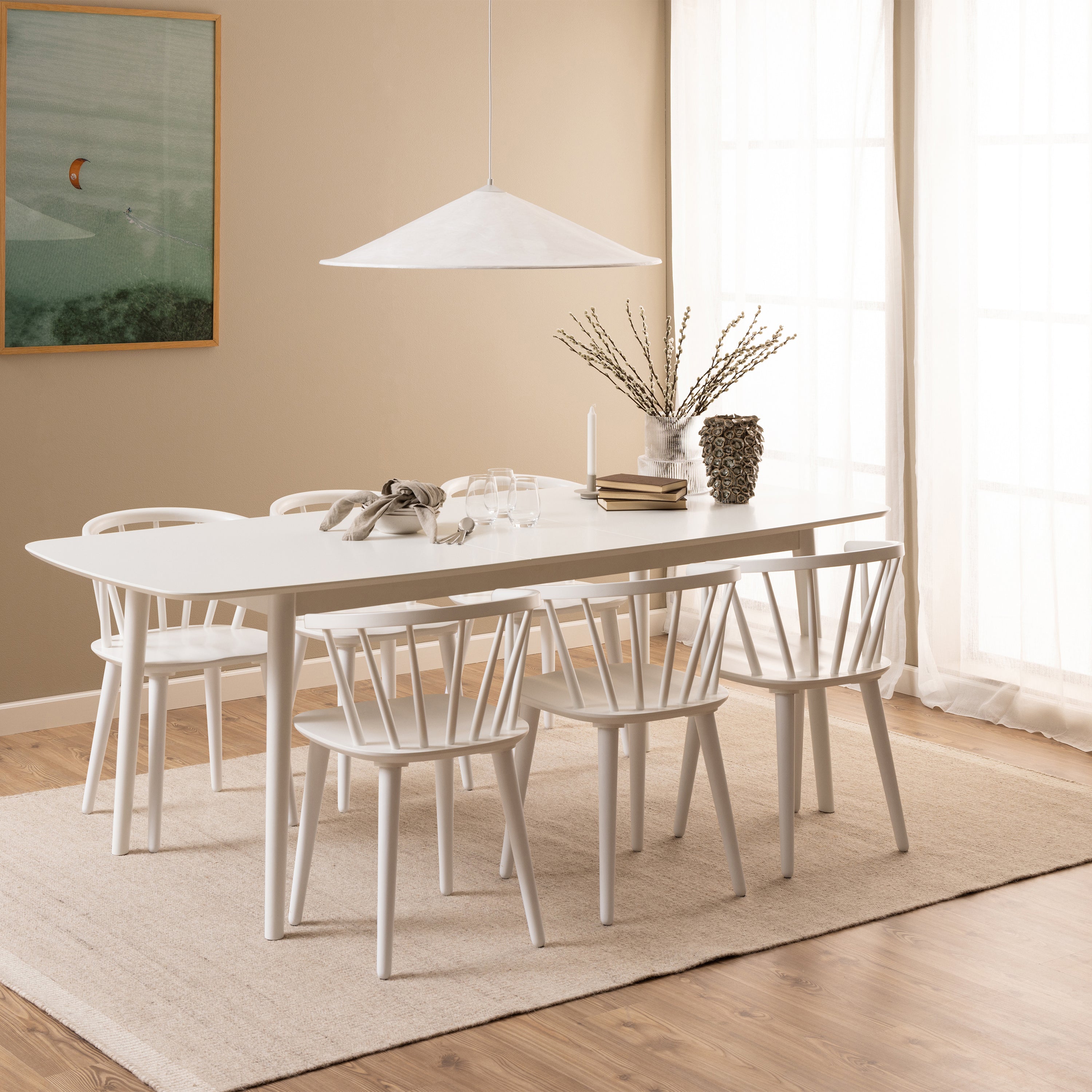 Ida Dining Chair in White Set of 2 – FTG, view 5