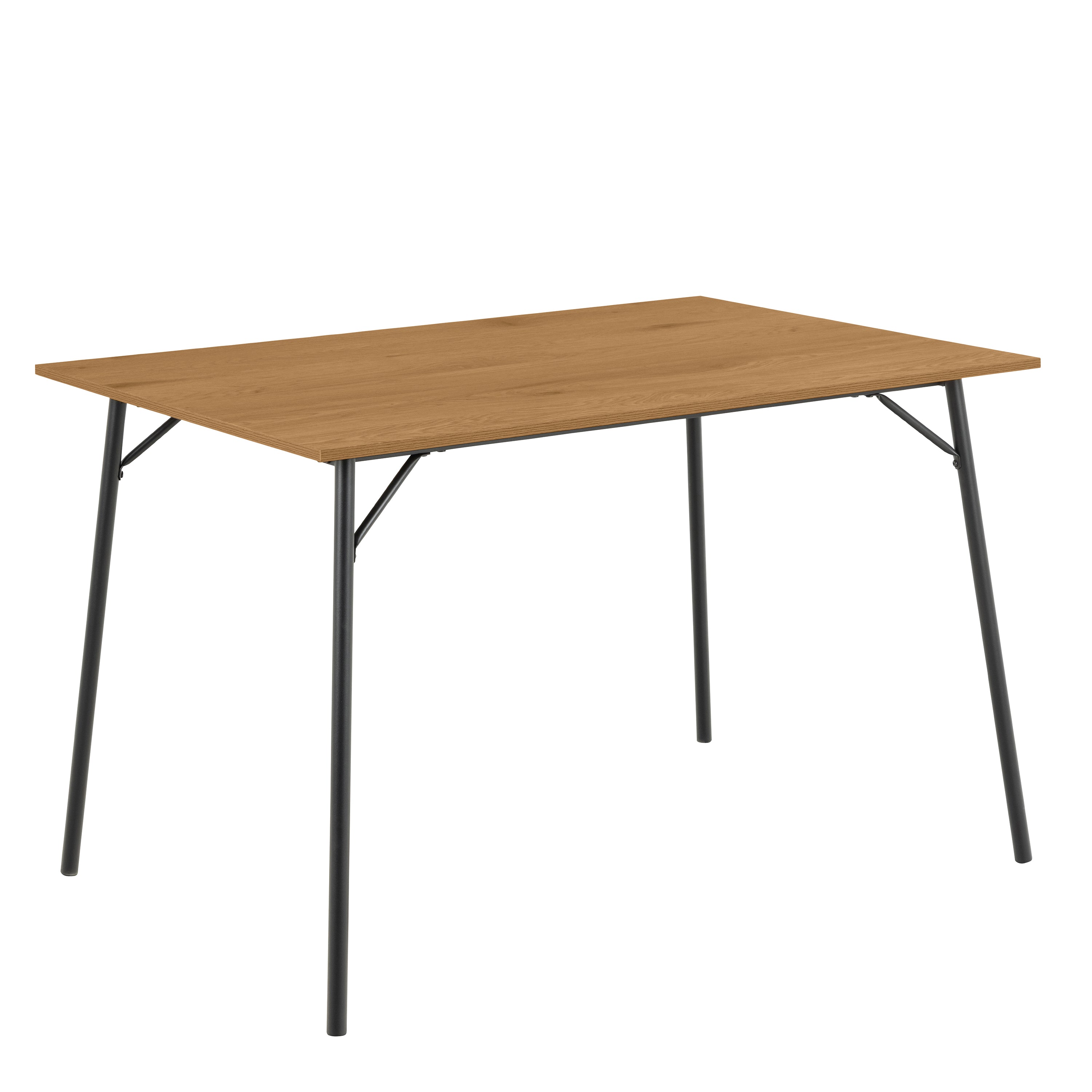 Peru Dining Table in Black and Oak Included 4 Peru Dining Chair in Steel and Oak – FTG, view 2