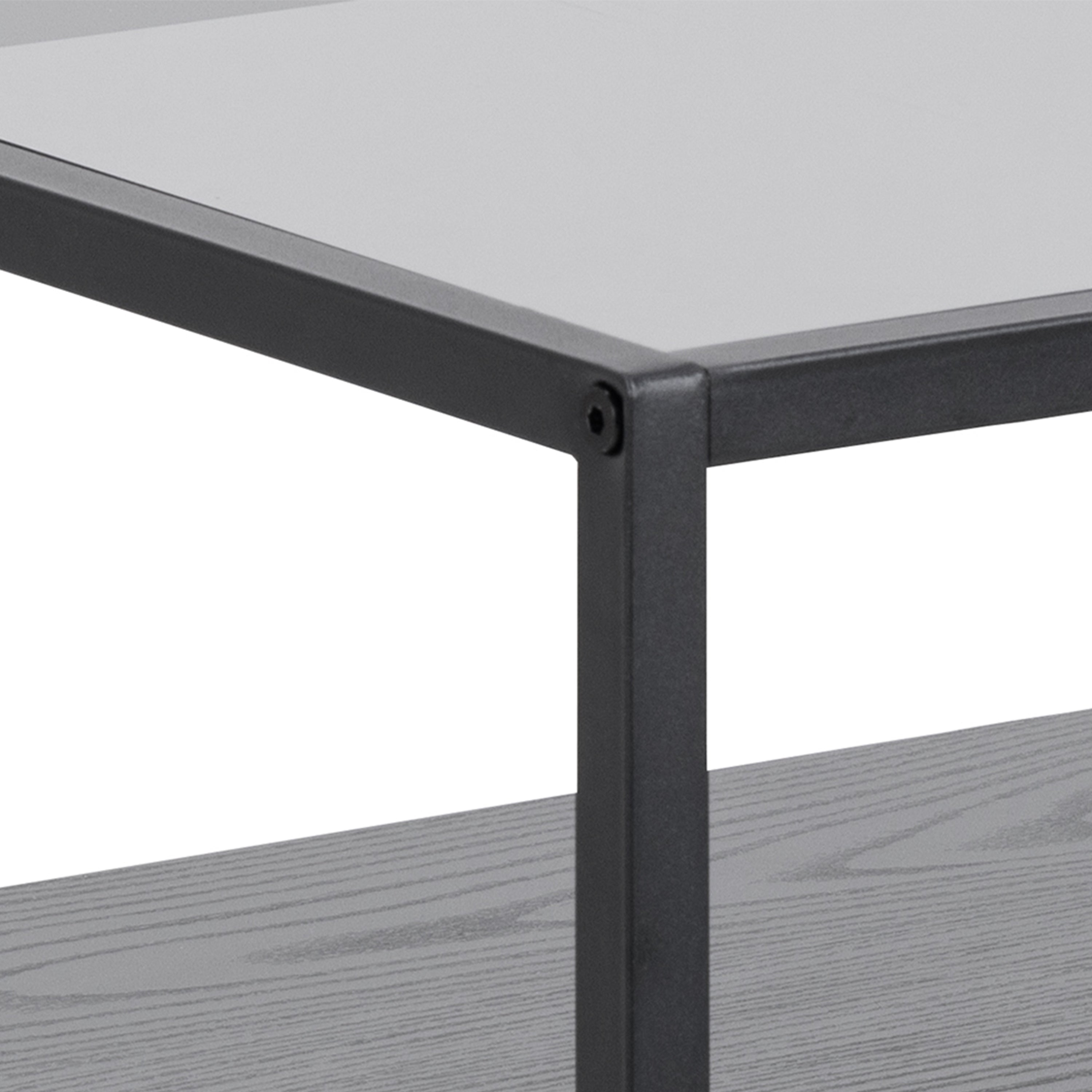 Randolf Bedside Table in Black with Smoked Glass – FTG, view 8