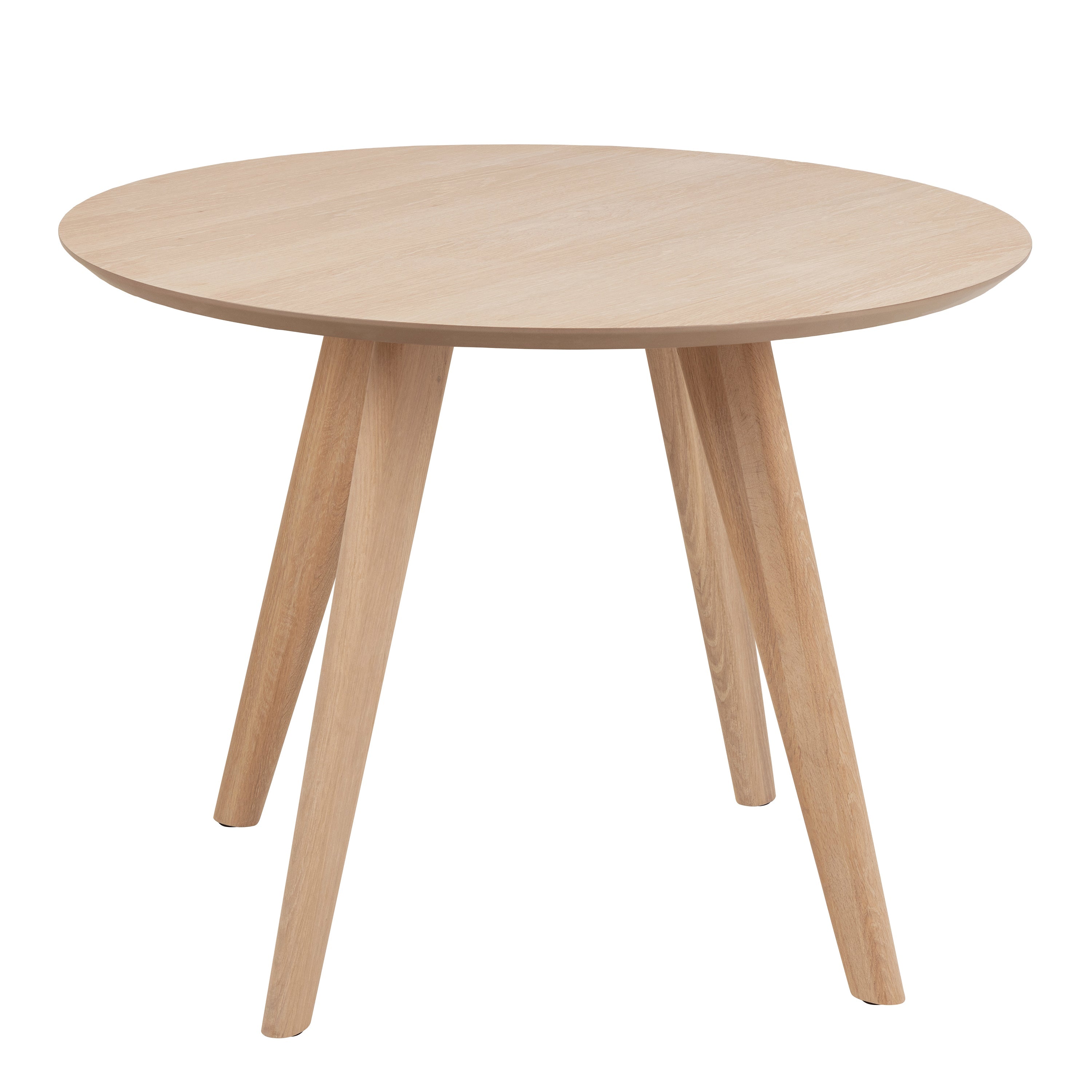 Townsville Round Dining Table in White and Oak – FTG, view 2
