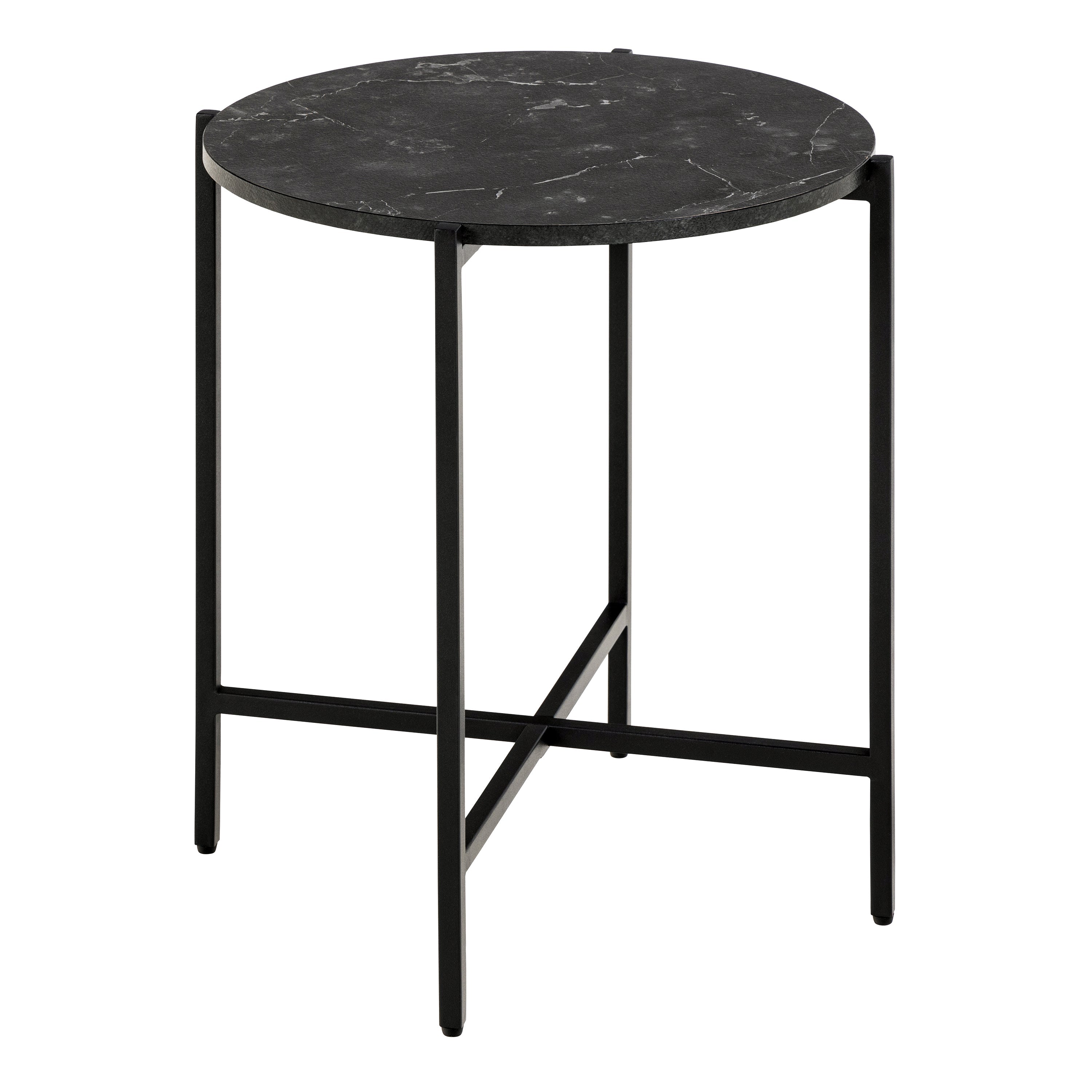 Lamoine Round Side Table in Matt Black – FTG