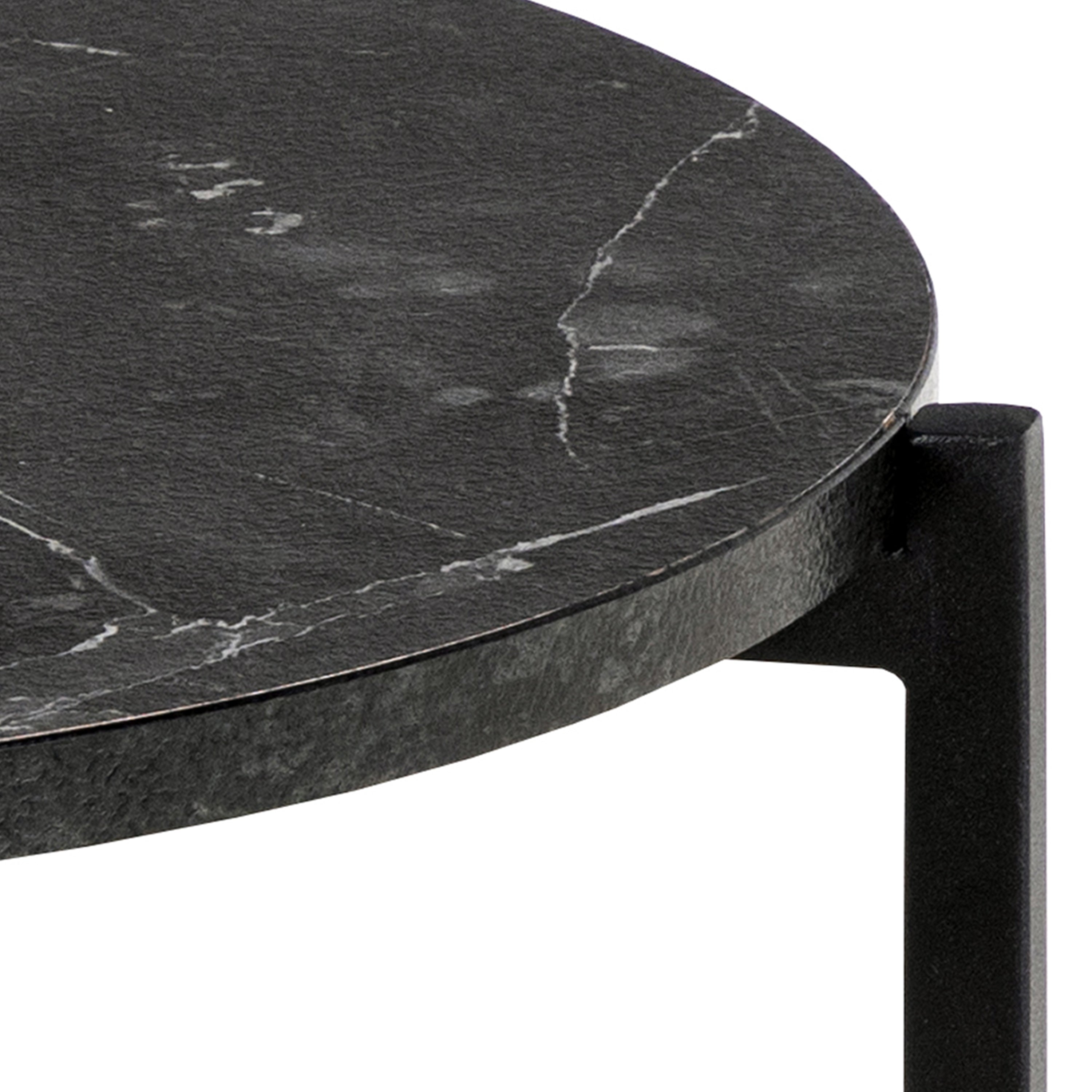 Lamoine Round Side Table in Matt Black – FTG, view 6