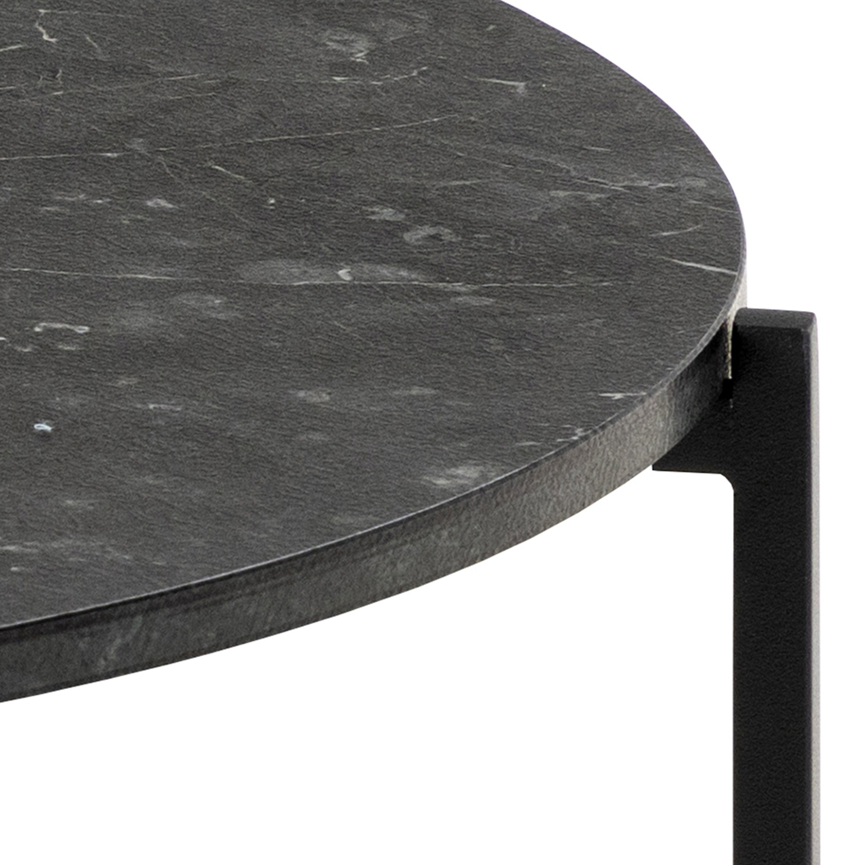 Lamoine Round Coffee Table in Matt Black – FTG, view 6