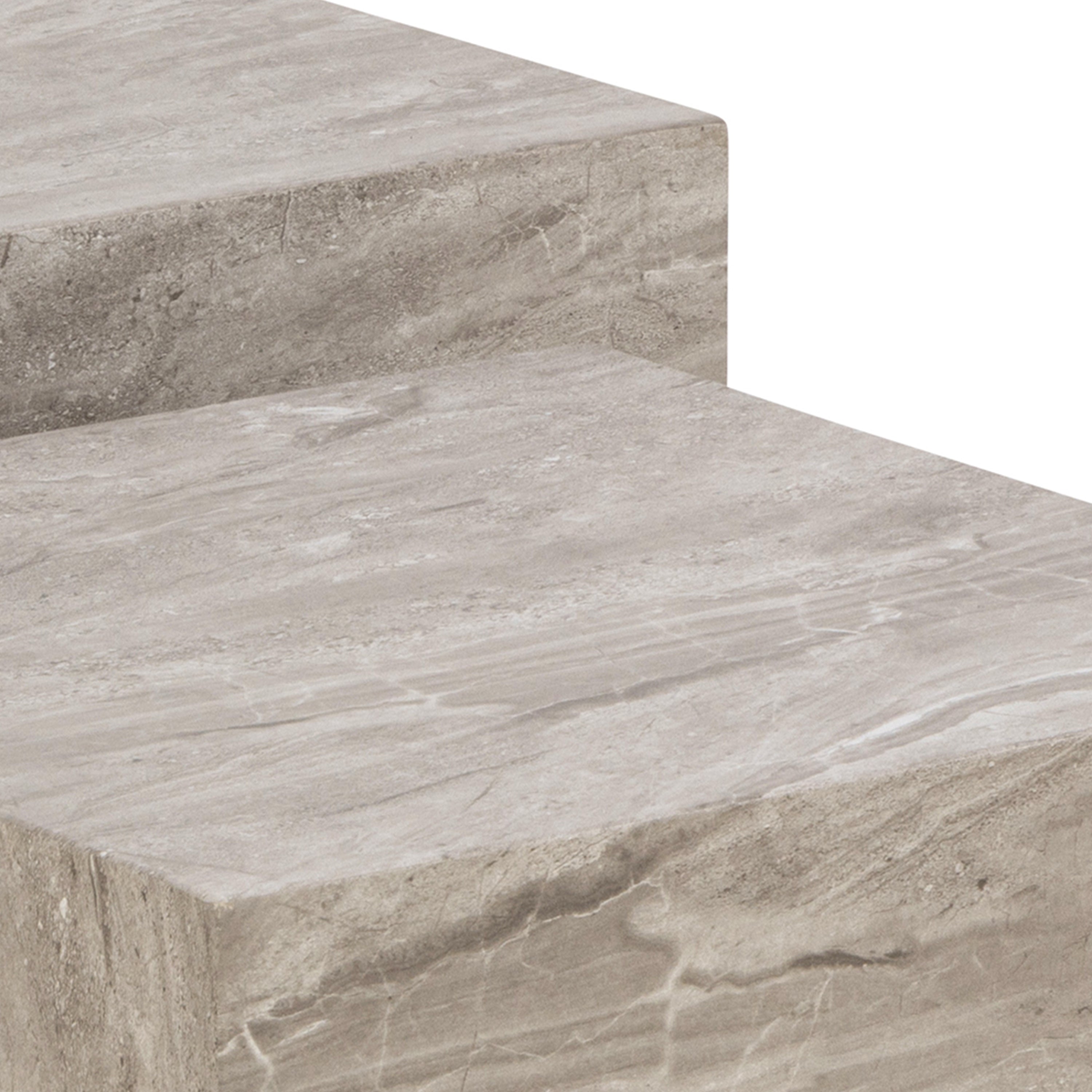 Dice Coffee Table Set in Grey Marble – FTG, view 5