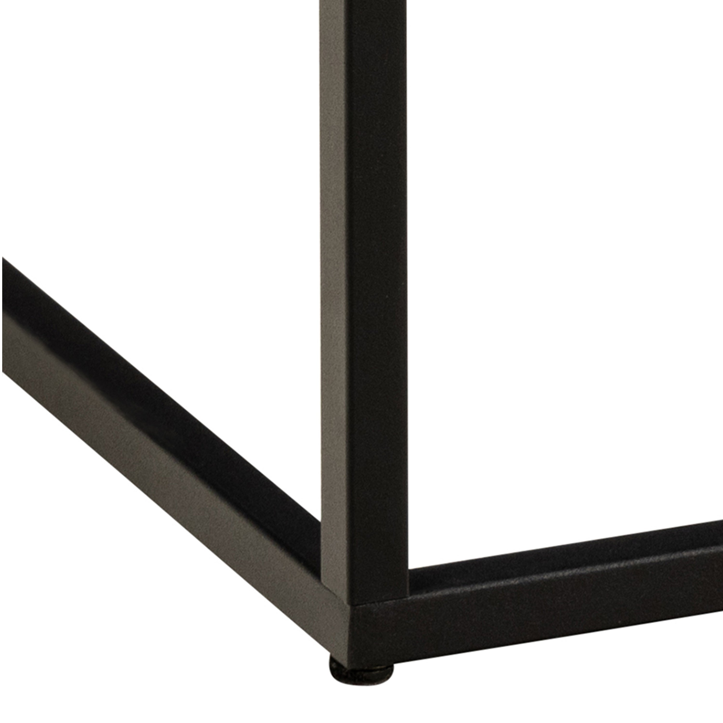 Barossa Coffee Table with Black Marble Marquina Top & Black Steel Base 60cm – FTG, view 6