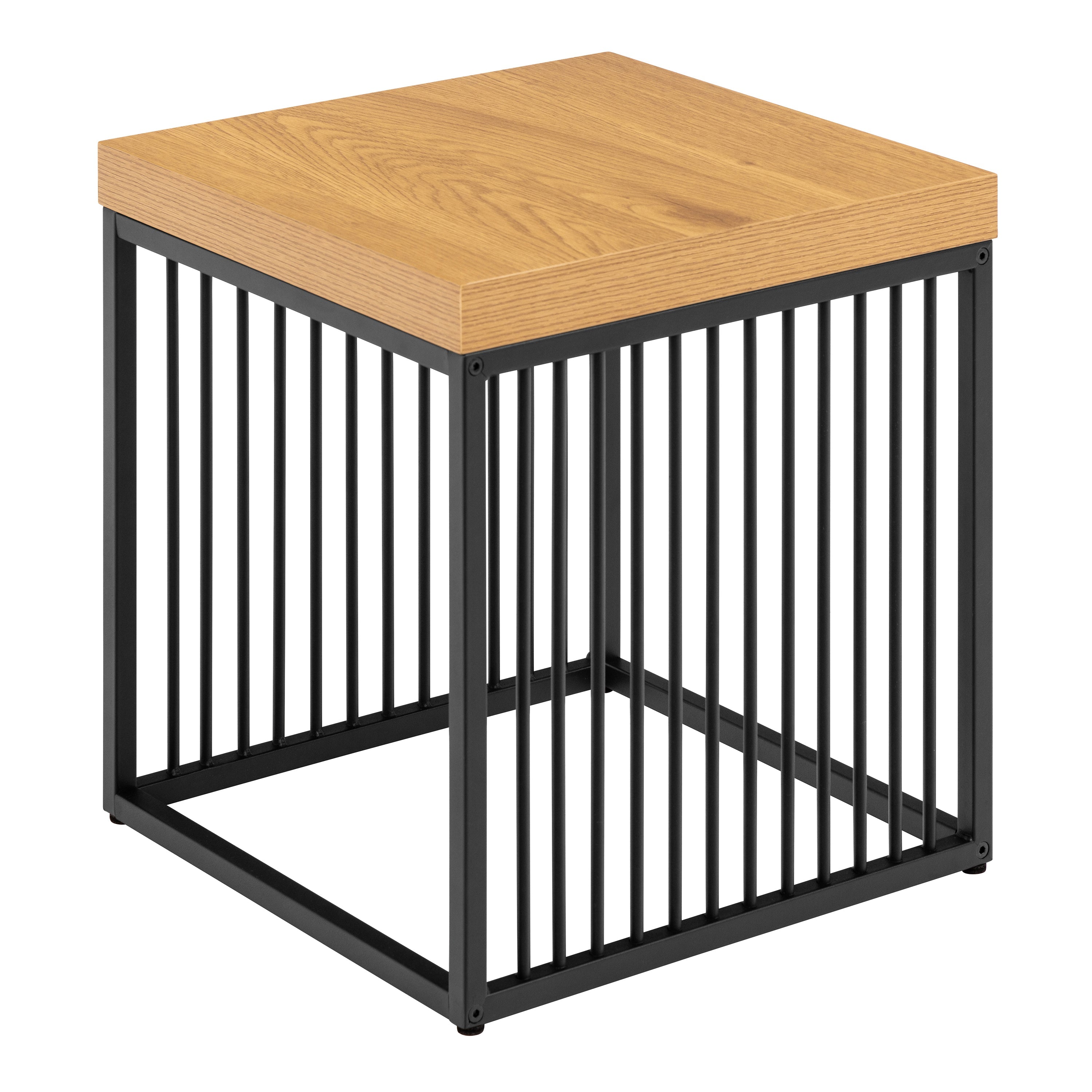 Strington Side Table in Black and Oak – FTG, view 3