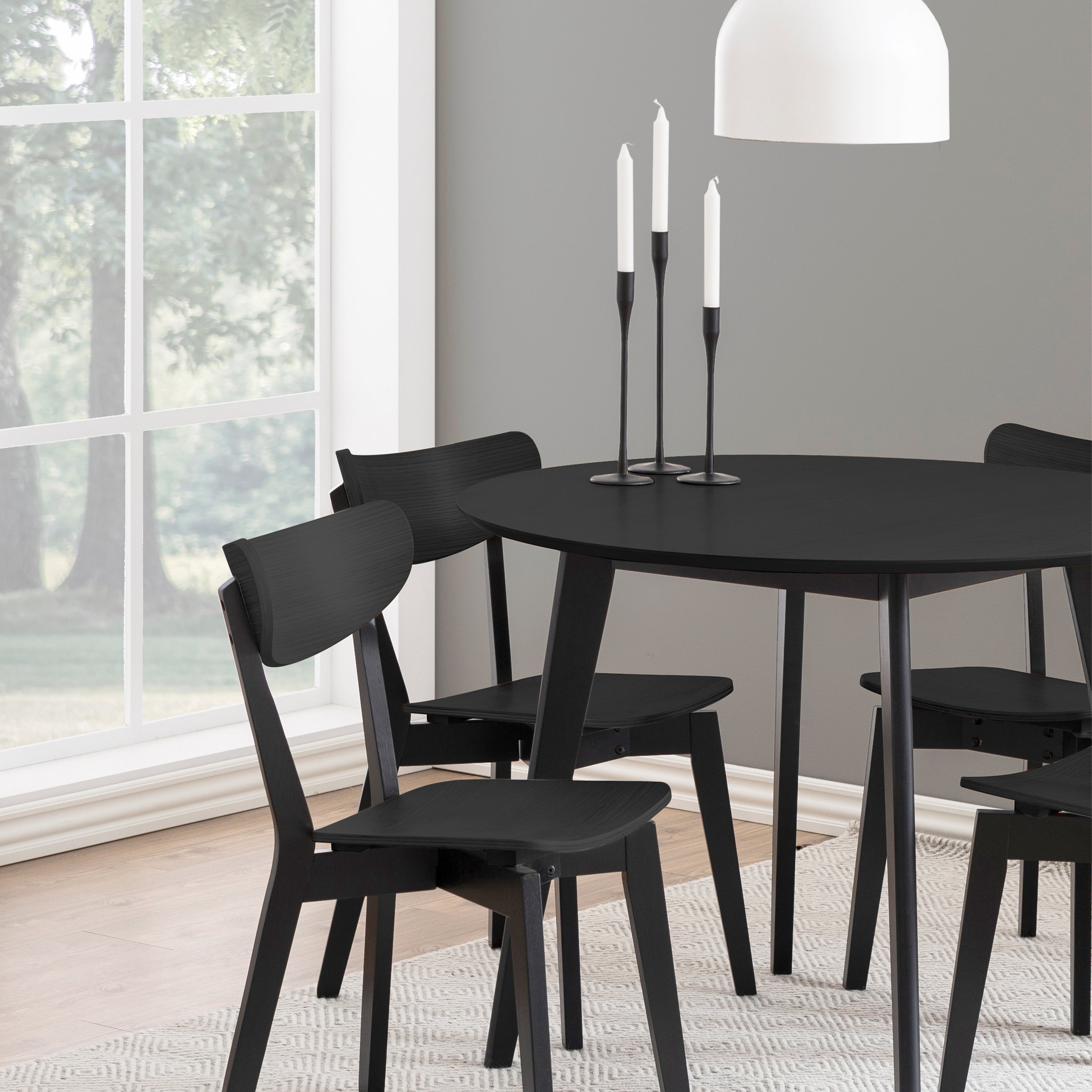 Roxby Dining Chairs in Black Set of 2 – FTG, view 5