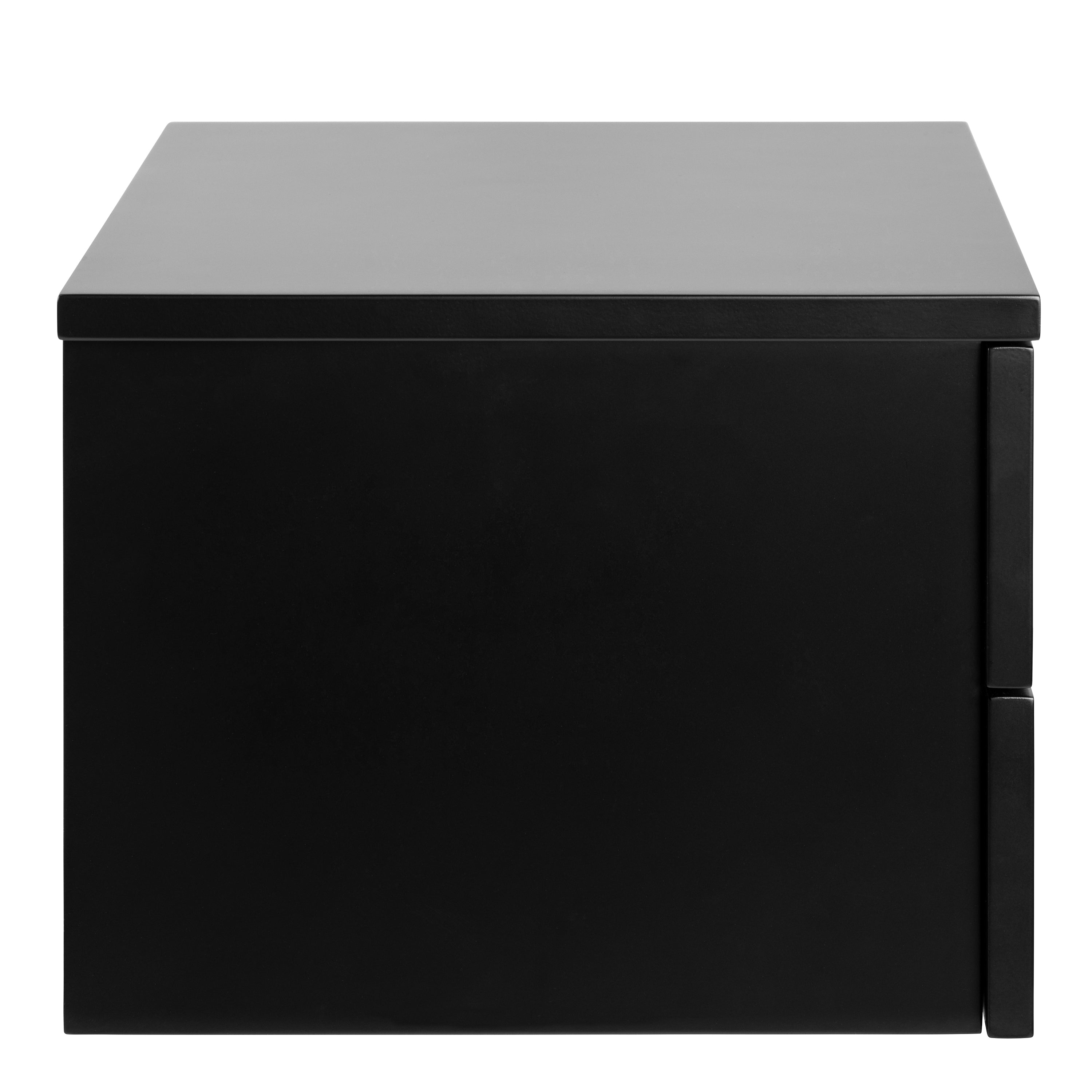 Avignon Bedside Table with 2 Drawers in Black – FTG, view 3