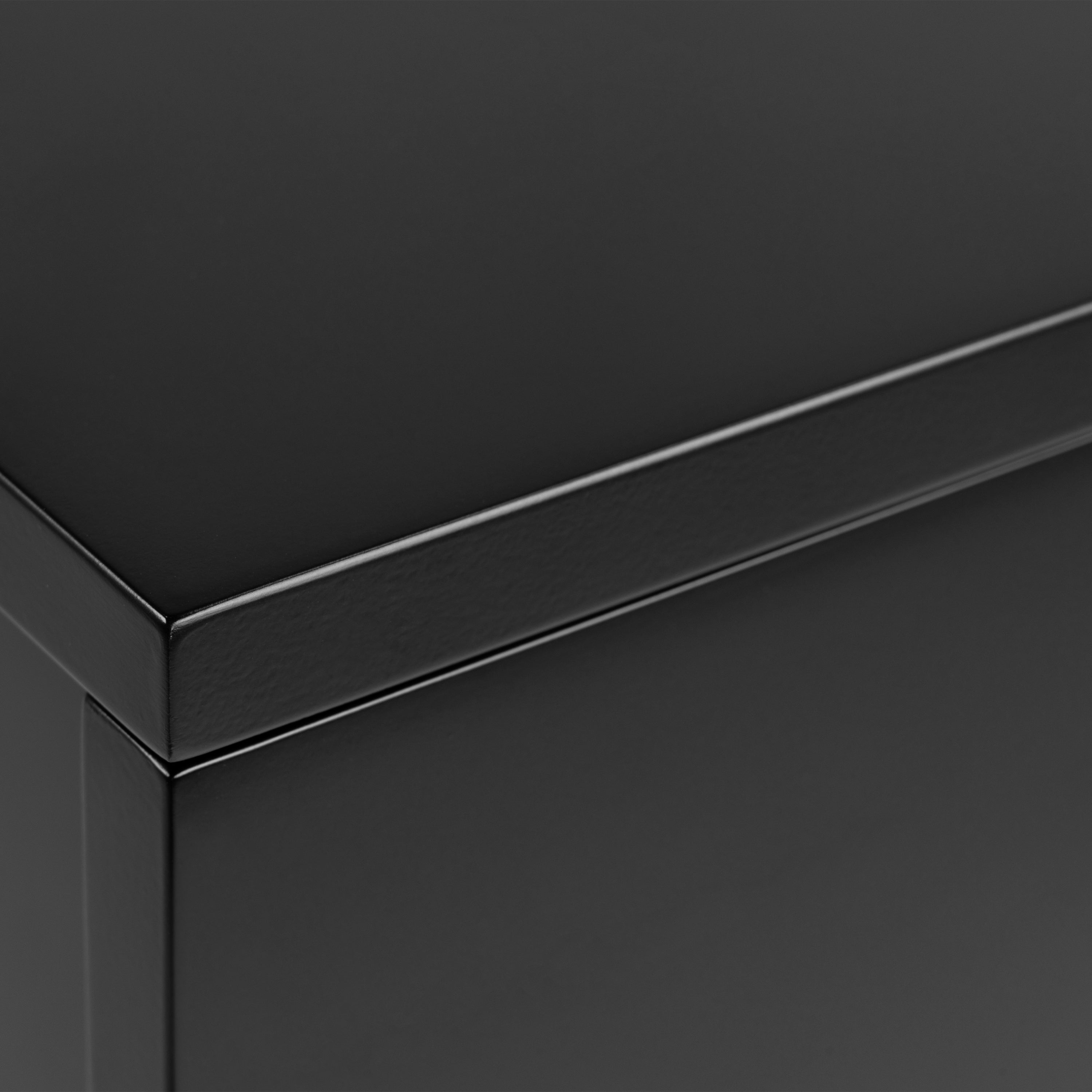 Avignon Bedside Table with 2 Drawers in Black – FTG, view 6