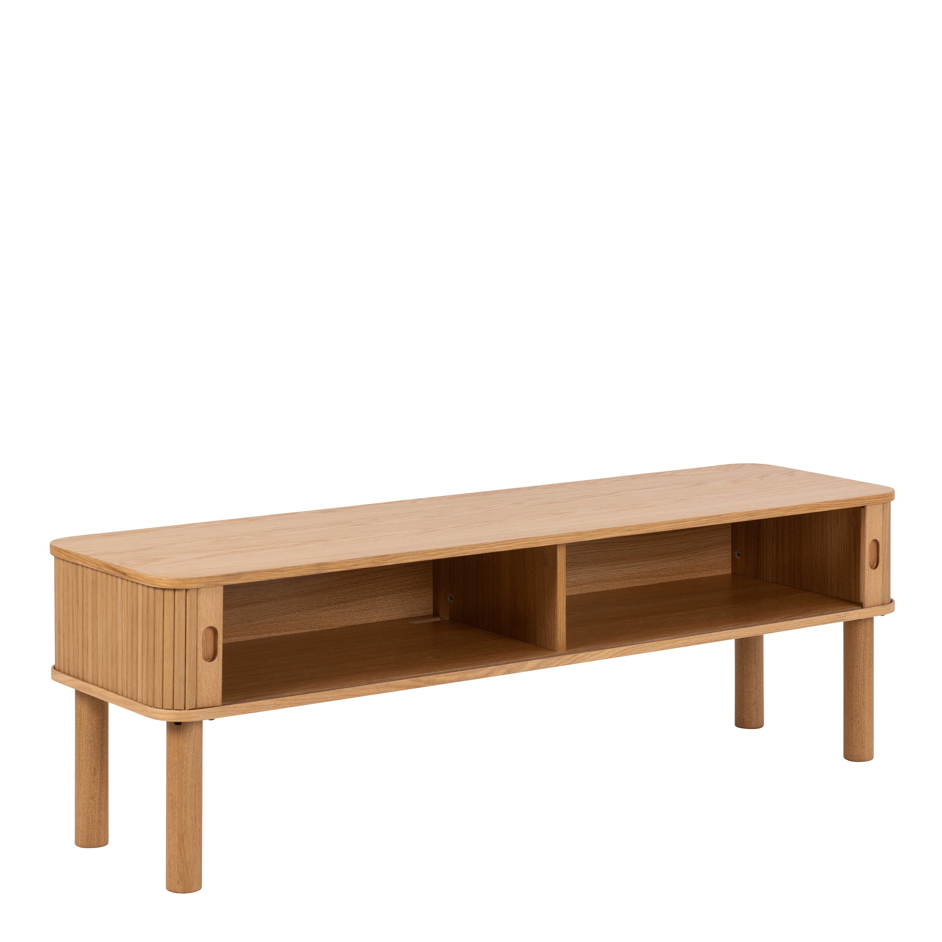Langley TV Unit in Oak – FTG, view 4