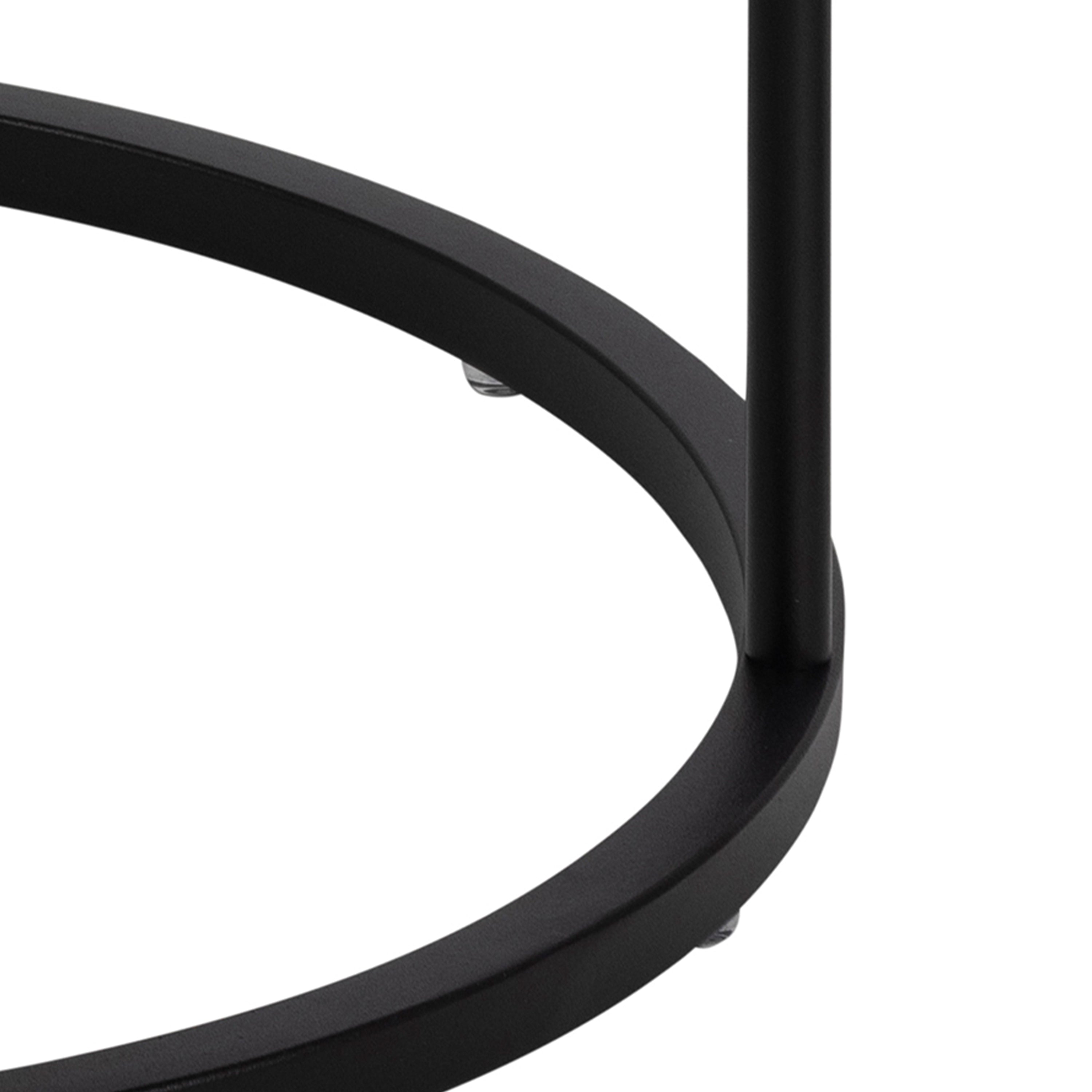 Polo Round Bedside Table in Black – FTG, view 8