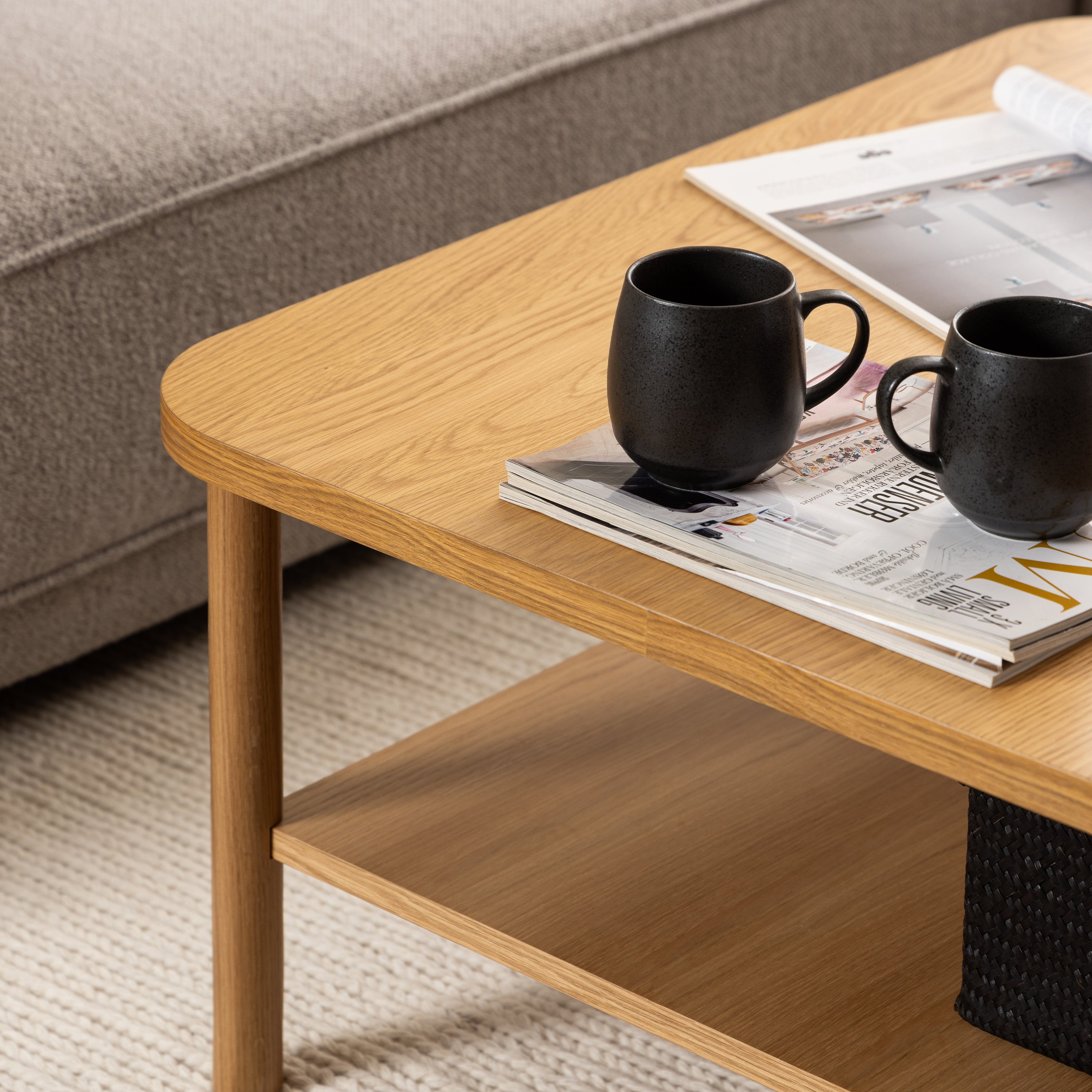 Banbury Square Coffee Table in Oak – FTG, view 5