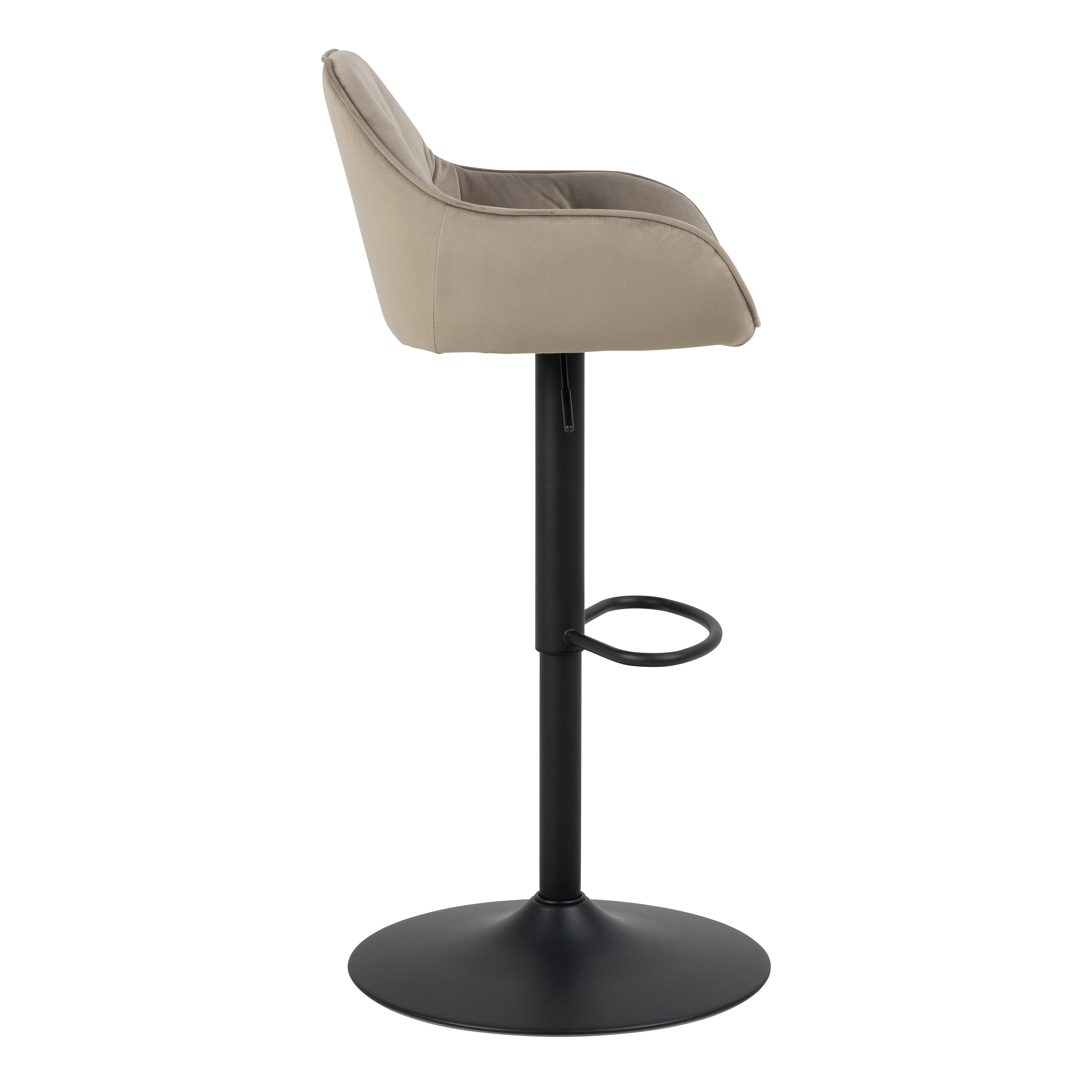 Brooke Swivel Bar Stool with Height Adjustable Function in Beige Set of 2 – FTG, view 3