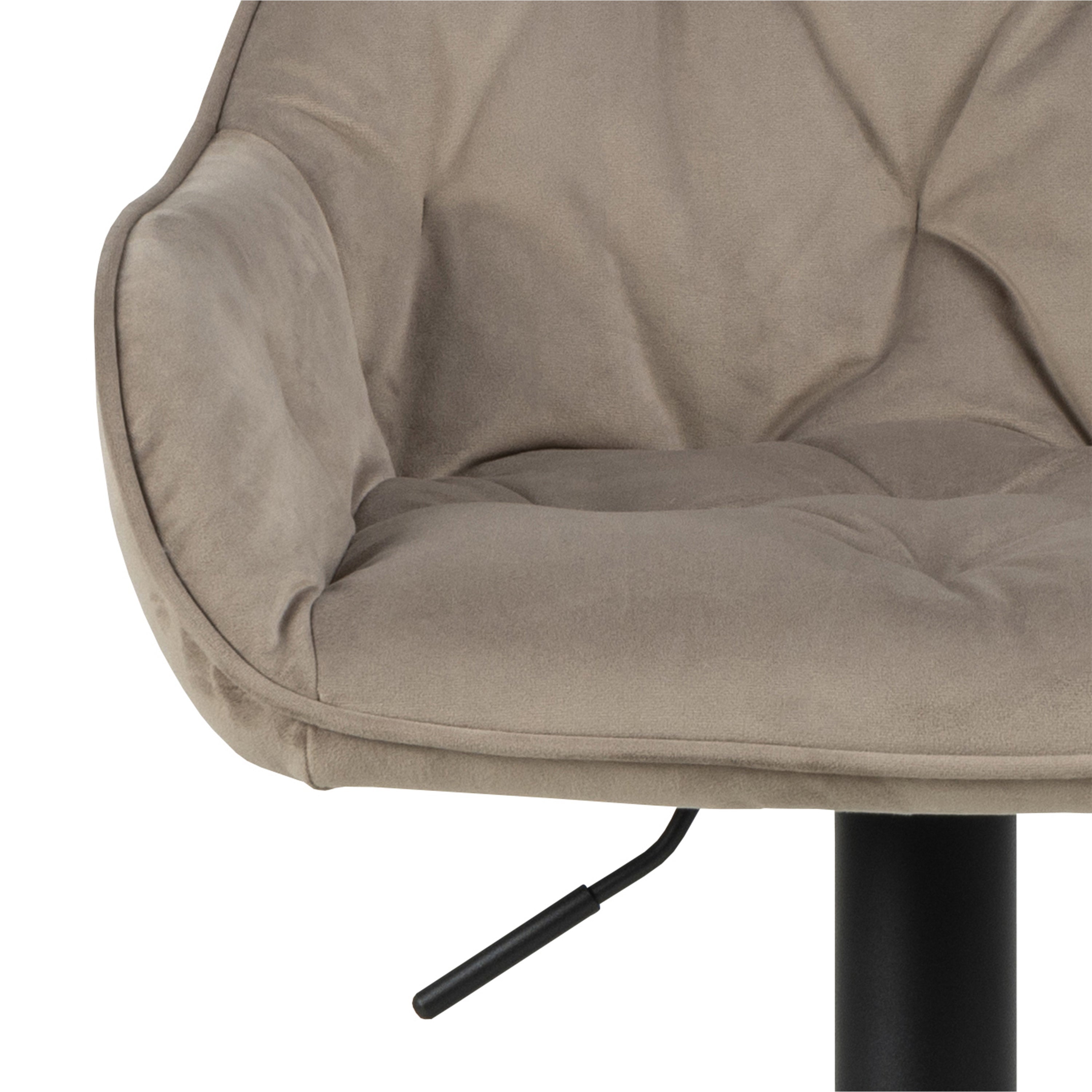 Brooke Swivel Bar Stool with Height Adjustable Function in Beige Set of 2 – FTG, view 6