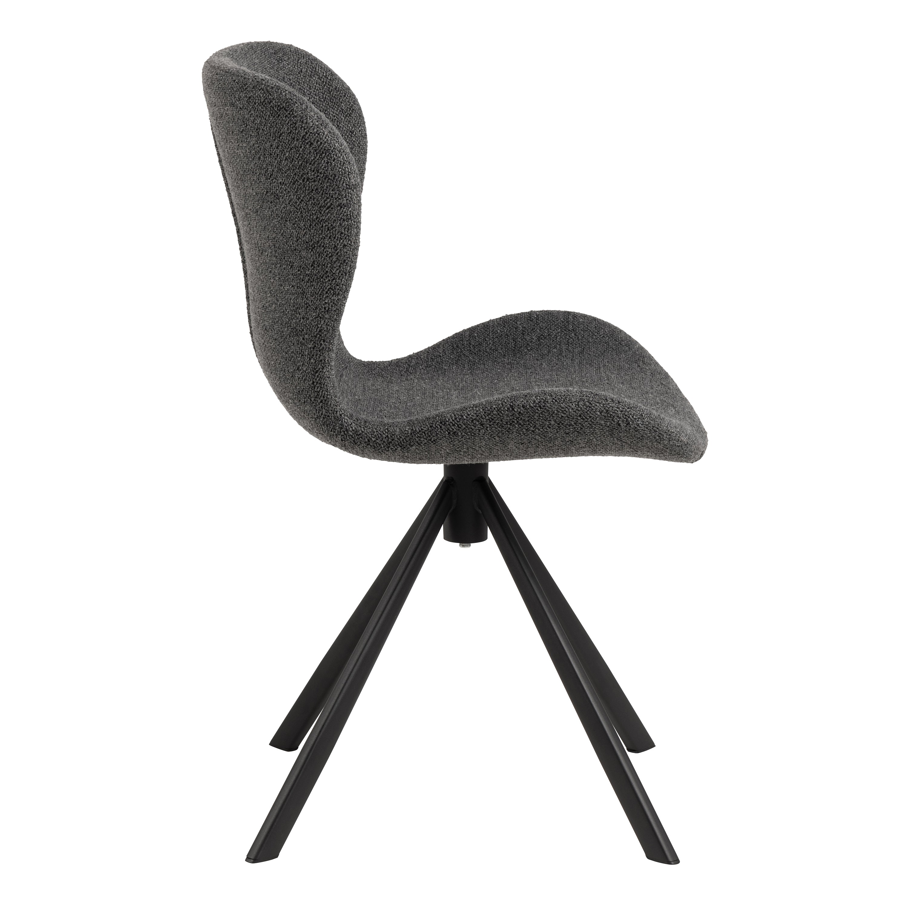 Batilda Swivel Dining Chairs in Grey Fabic Set of 2 – FTG, view 3