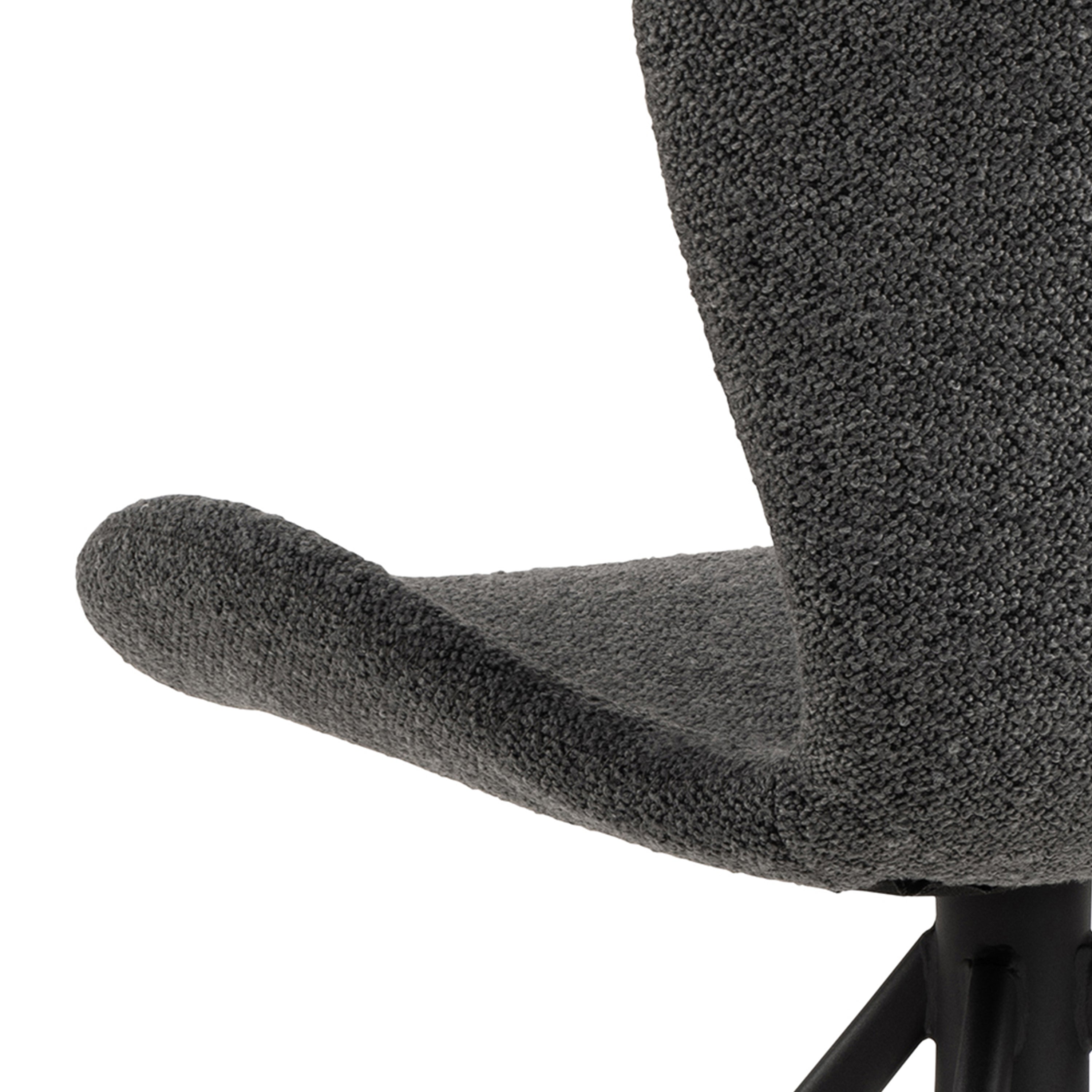 Batilda Swivel Dining Chairs in Grey Fabic Set of 2 – FTG, view 7