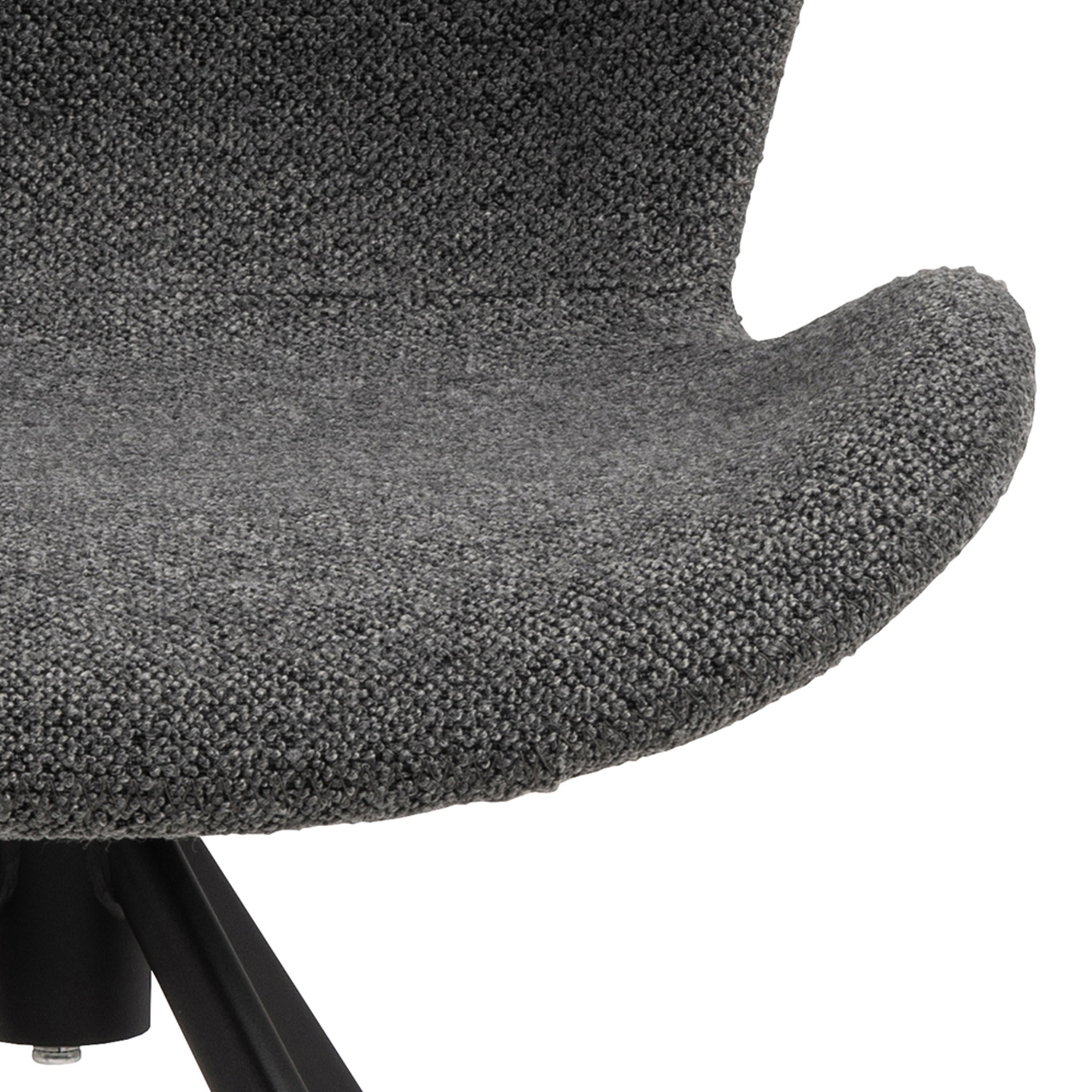 Batilda Swivel Dining Chairs in Grey Fabic Set of 2 – FTG, view 8