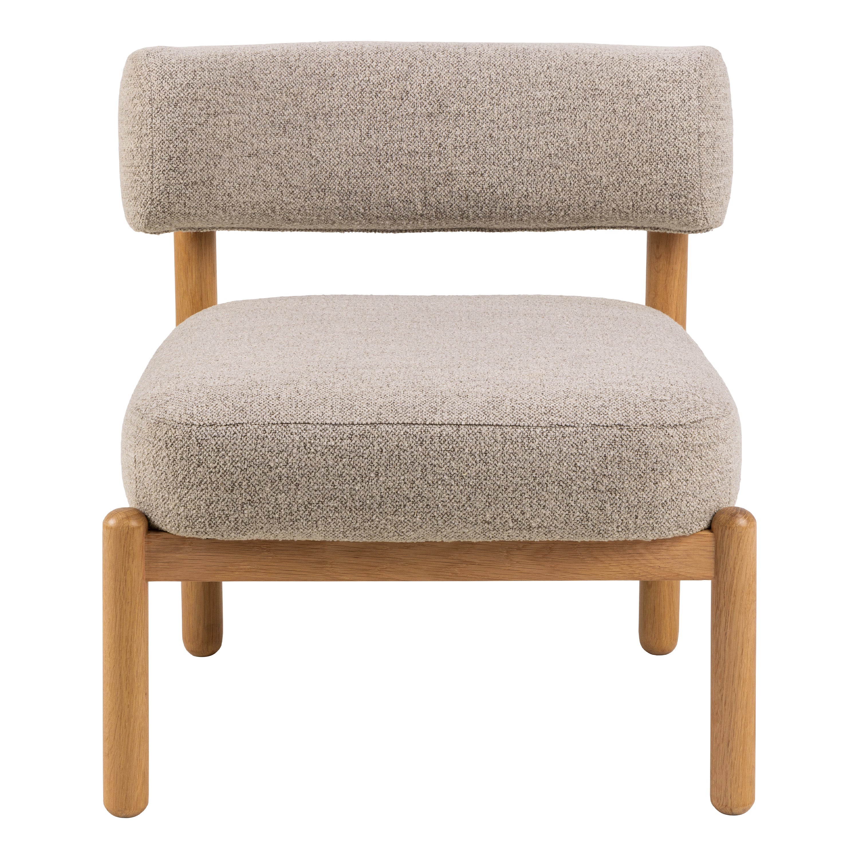 Burley Lounge Chair in Beige Fabric and Oak – FTG, view 2