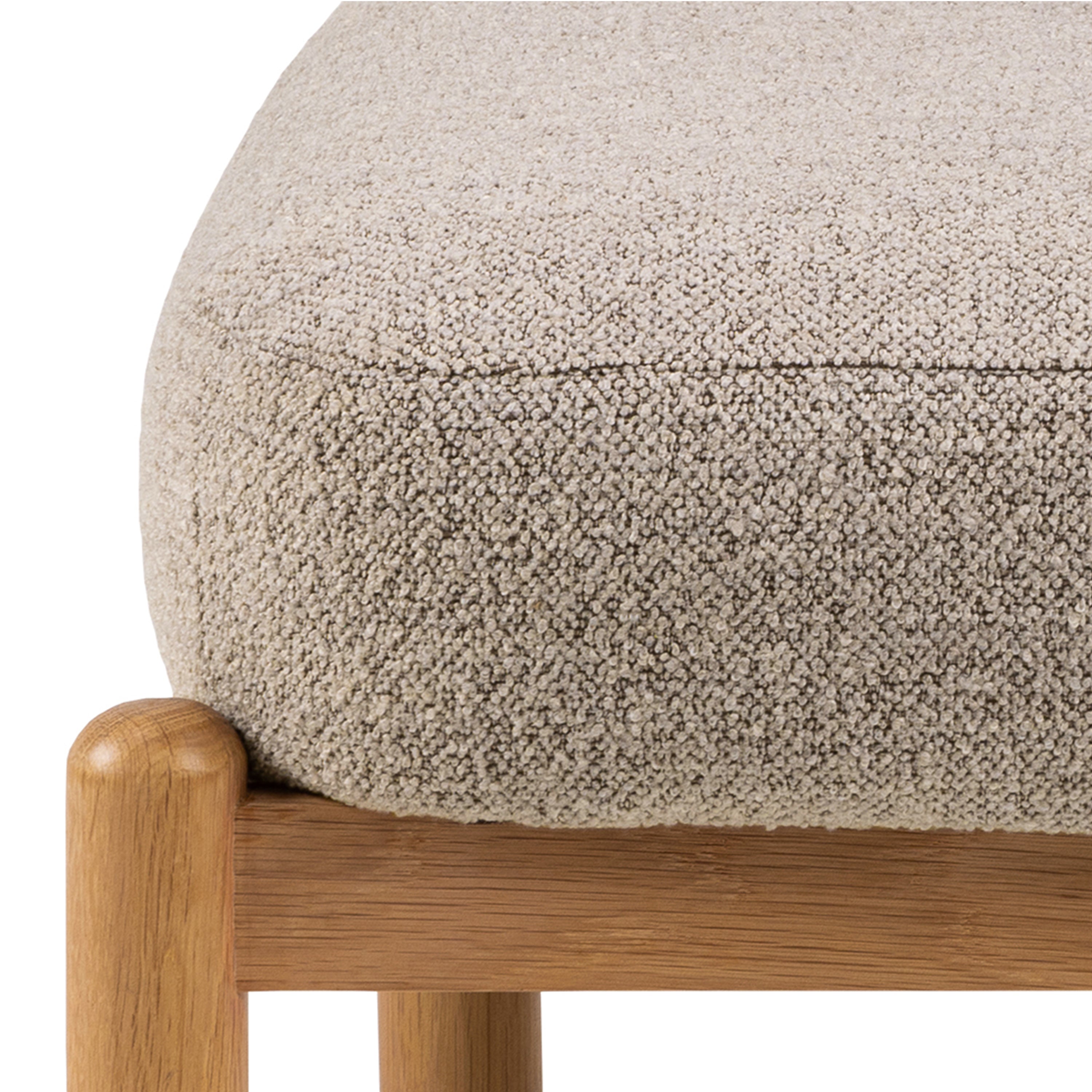 Burley Lounge Chair in Beige Fabric and Oak – FTG, view 9