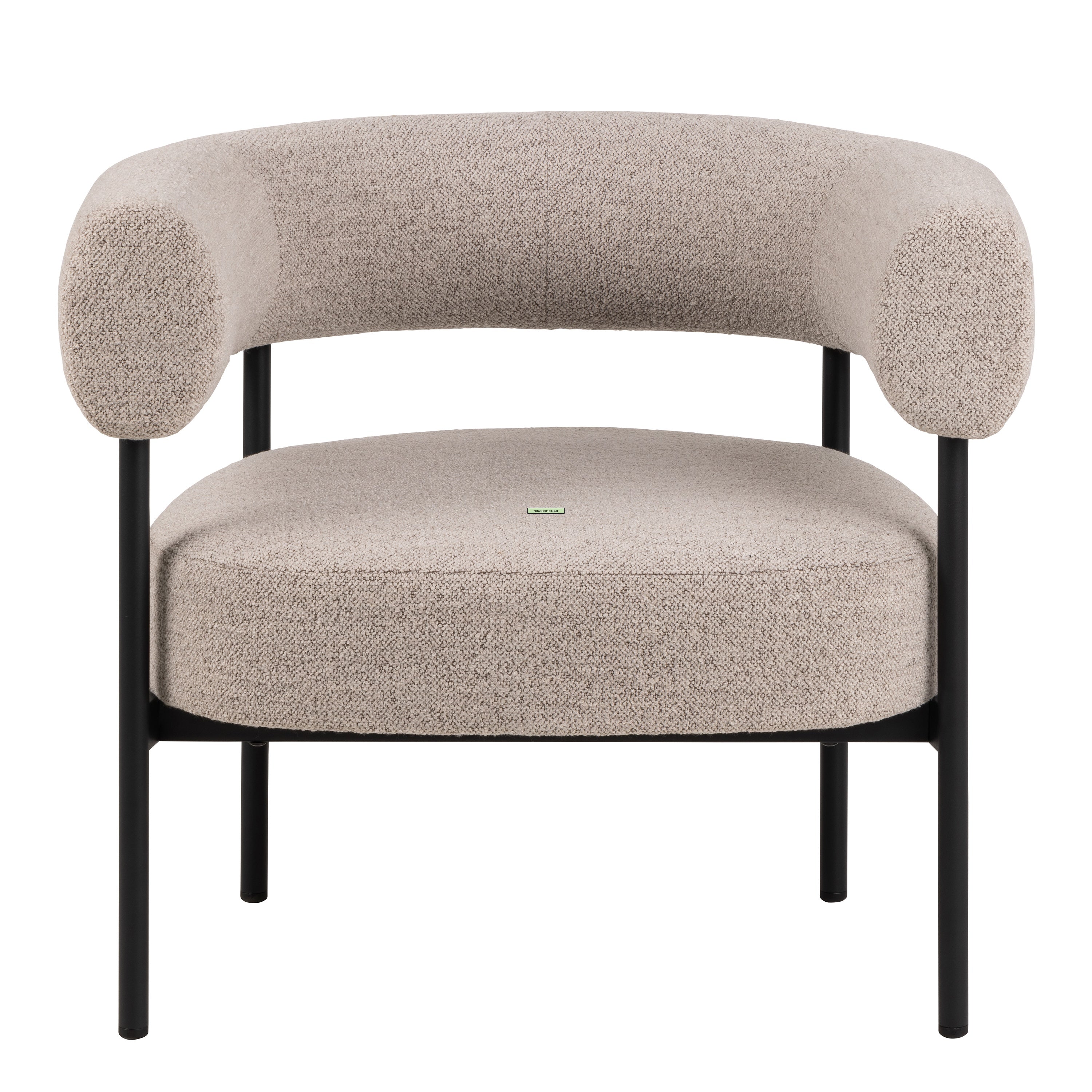 Oakfield Lounge Chair in Beige Fabic with Black Legs – FTG, view 2
