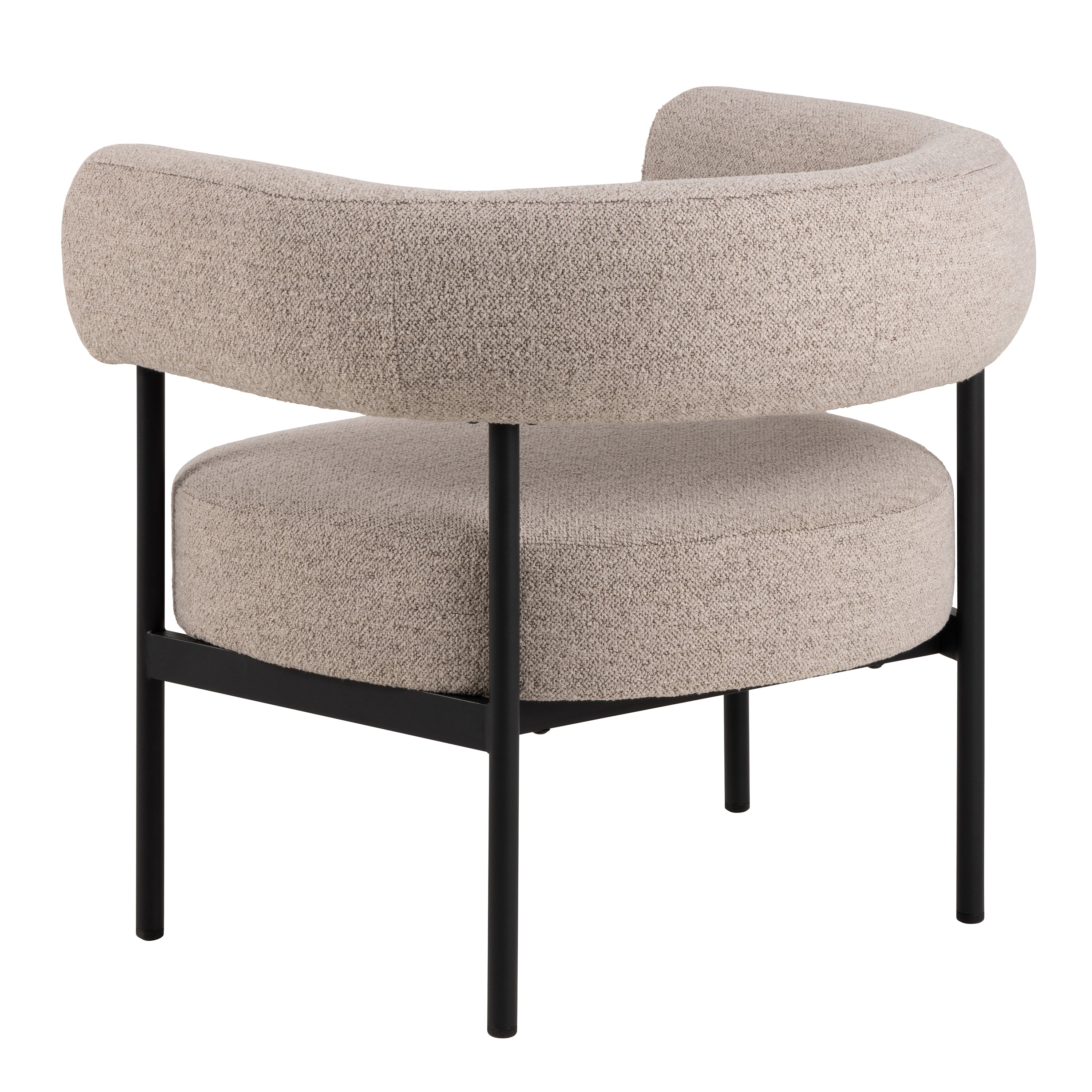 Oakfield Lounge Chair in Beige Fabic with Black Legs – FTG, view 3