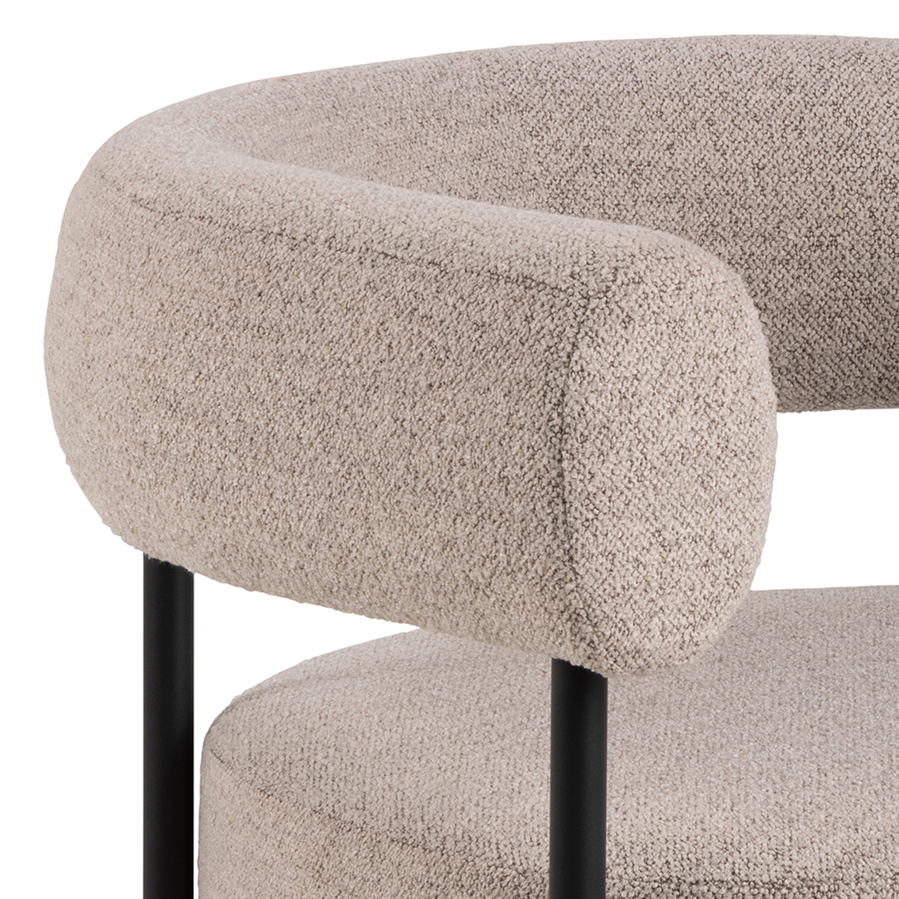 Oakfield Lounge Chair in Beige Fabic with Black Legs – FTG, view 6