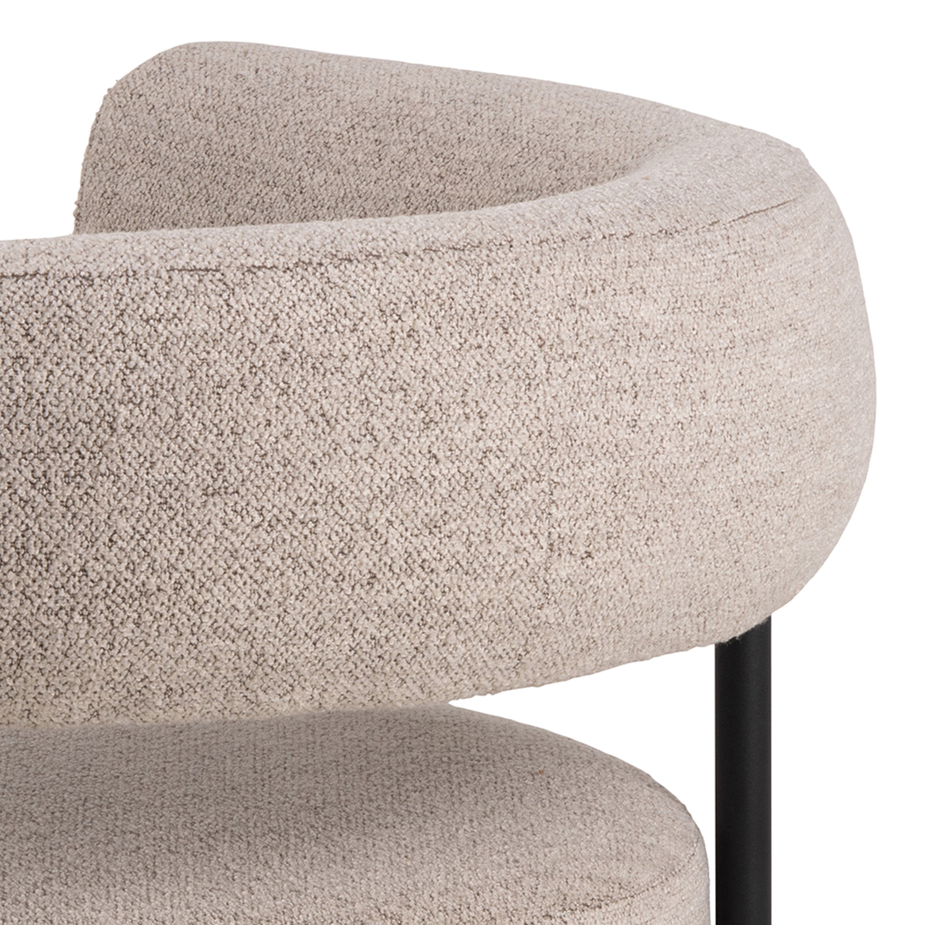 Oakfield Lounge Chair in Beige Fabic with Black Legs – FTG, view 7