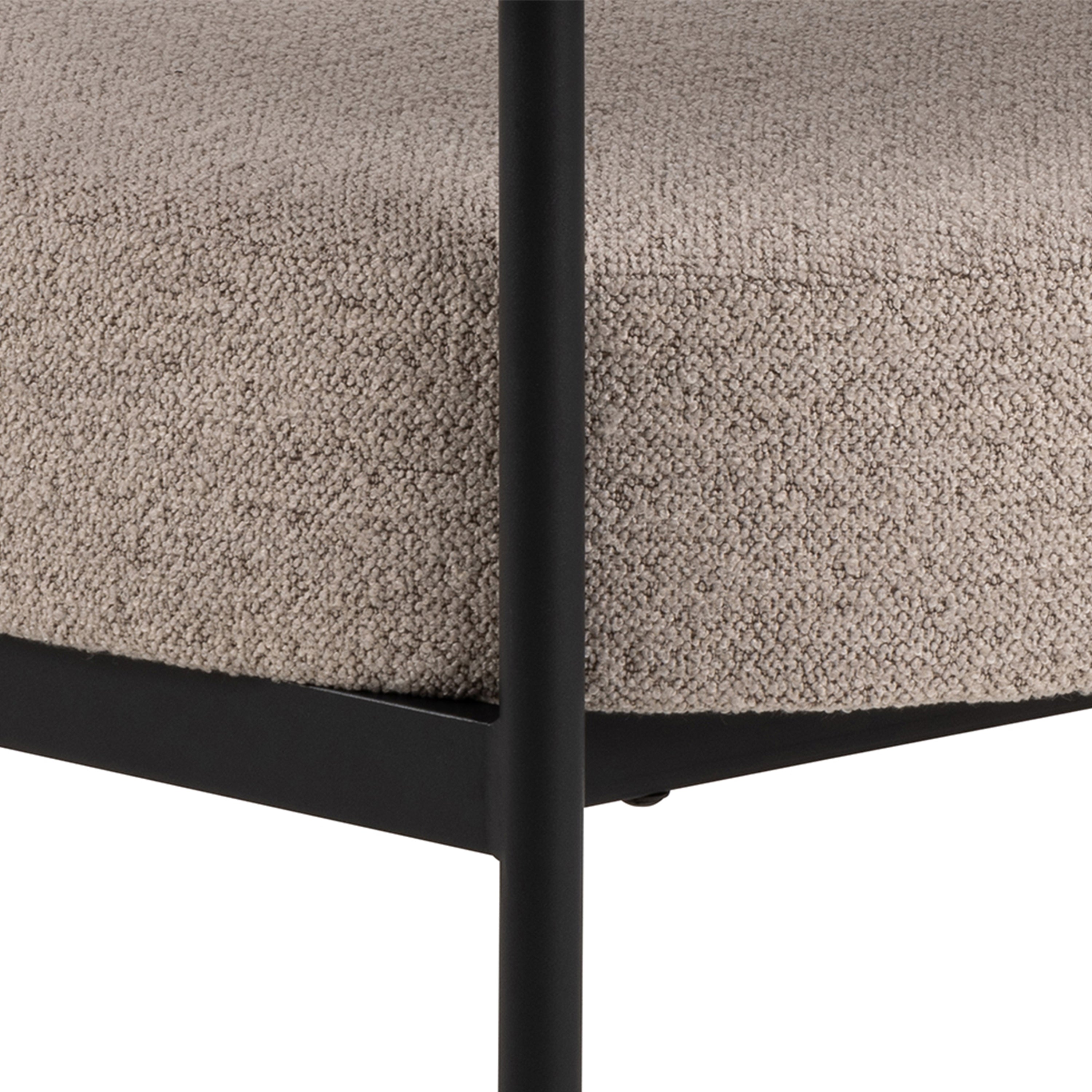 Oakfield Lounge Chair in Beige Fabic with Black Legs – FTG, view 8