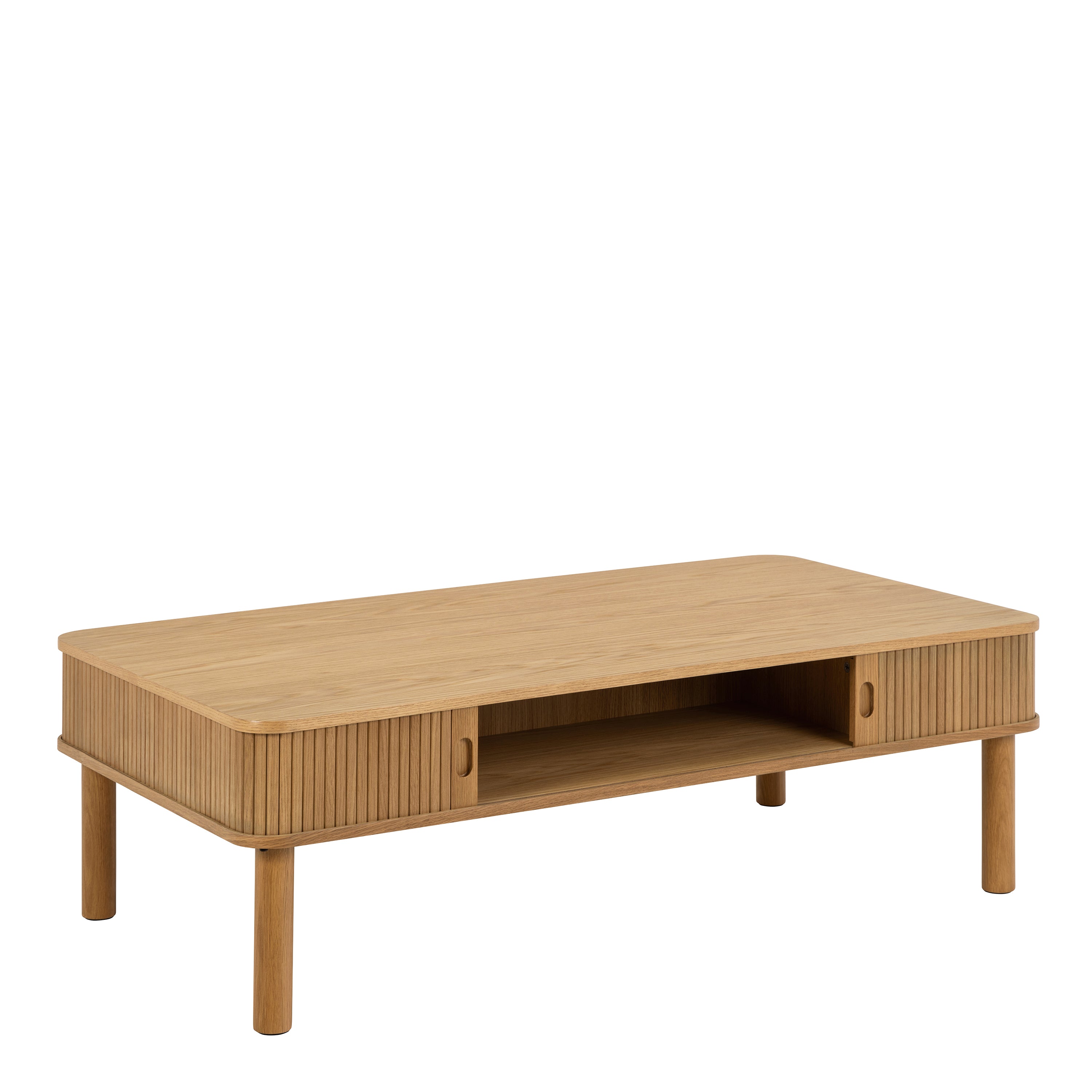 Langley Coffee Table Sliding Door in Oak – FTG