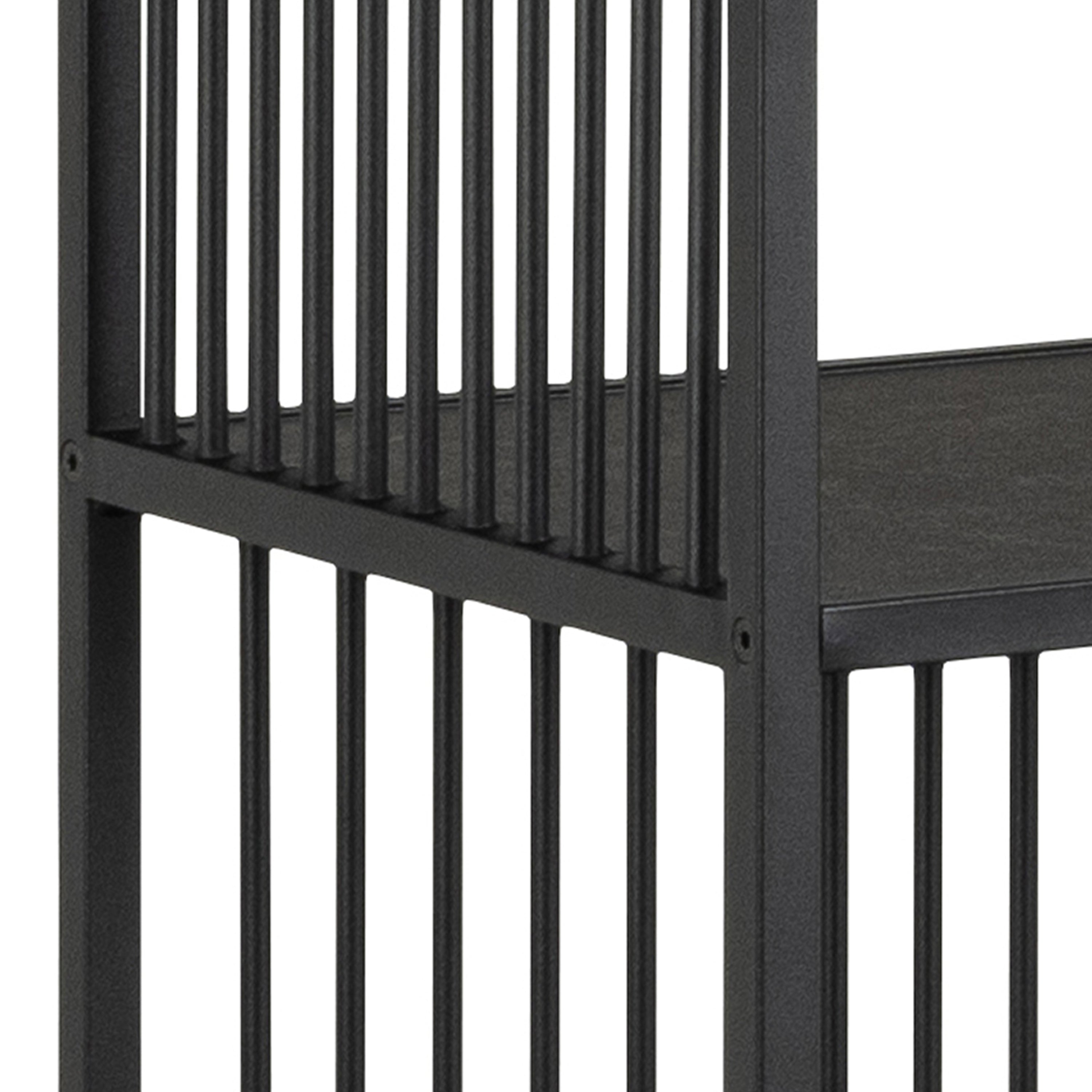 Strington Bookcase with 5 Shelves in Black – FTG, view 7