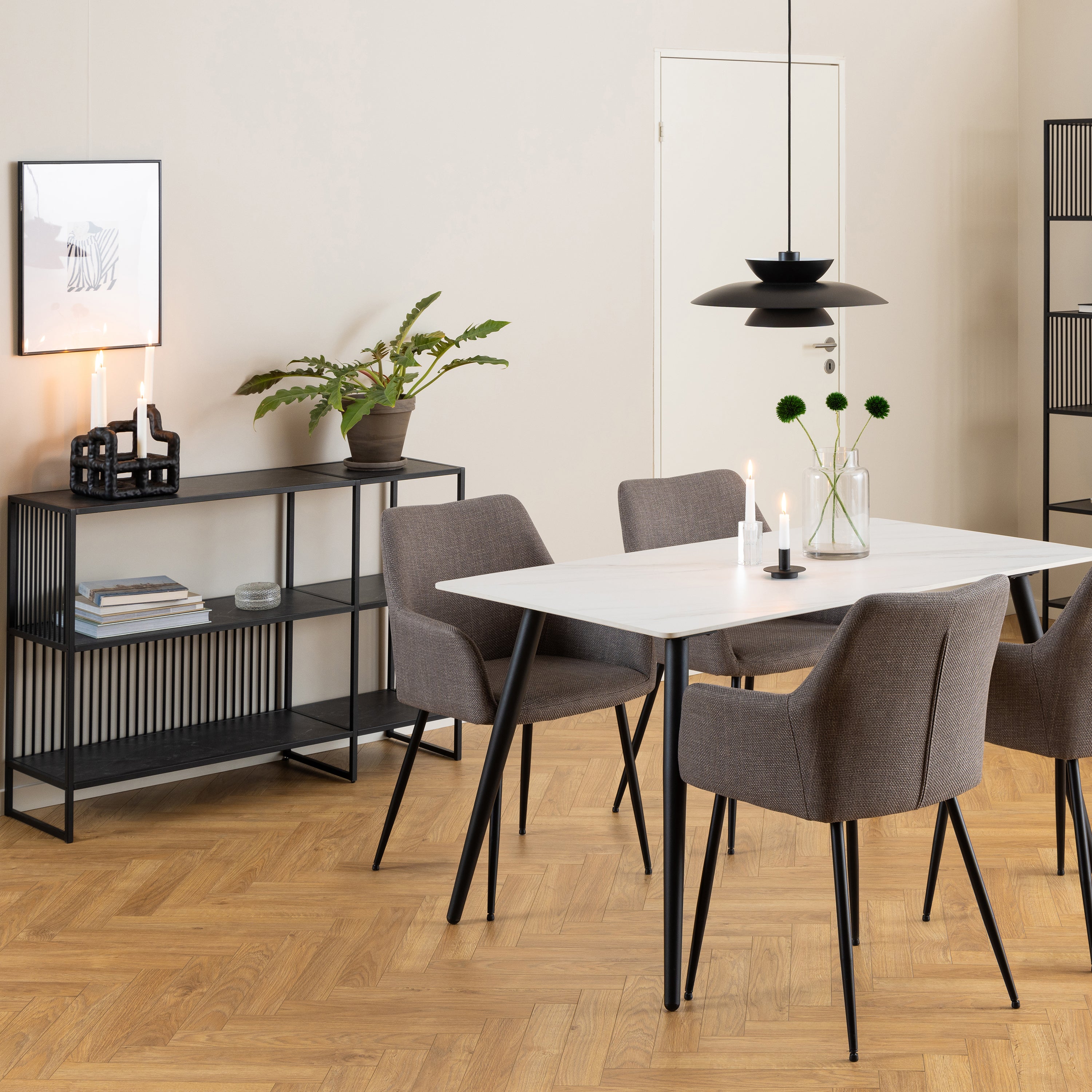 Strington Bookcase with 2 Shelves in Black – FTG, view 4