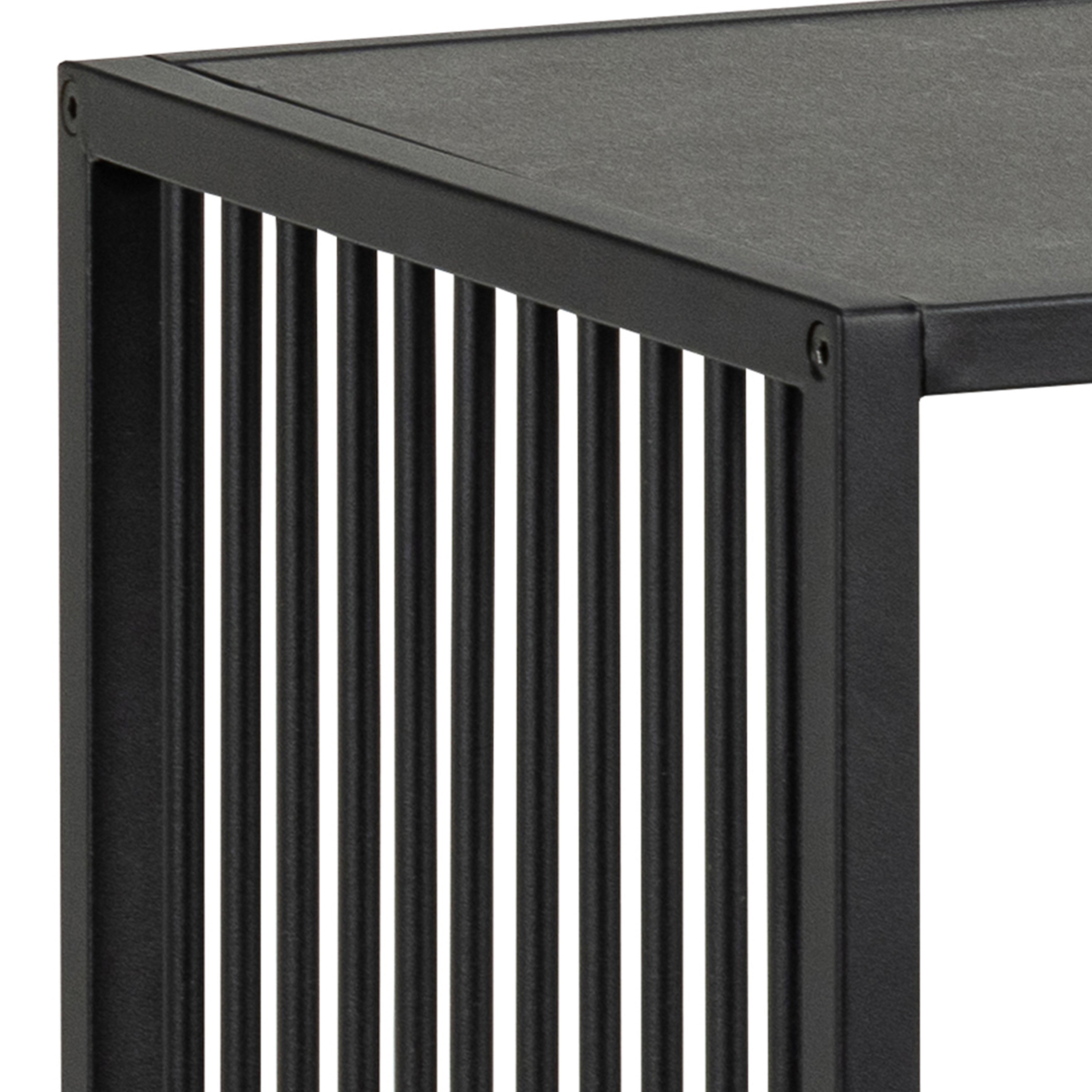 Strington Bookcase with 2 Shelves in Black – FTG, view 6
