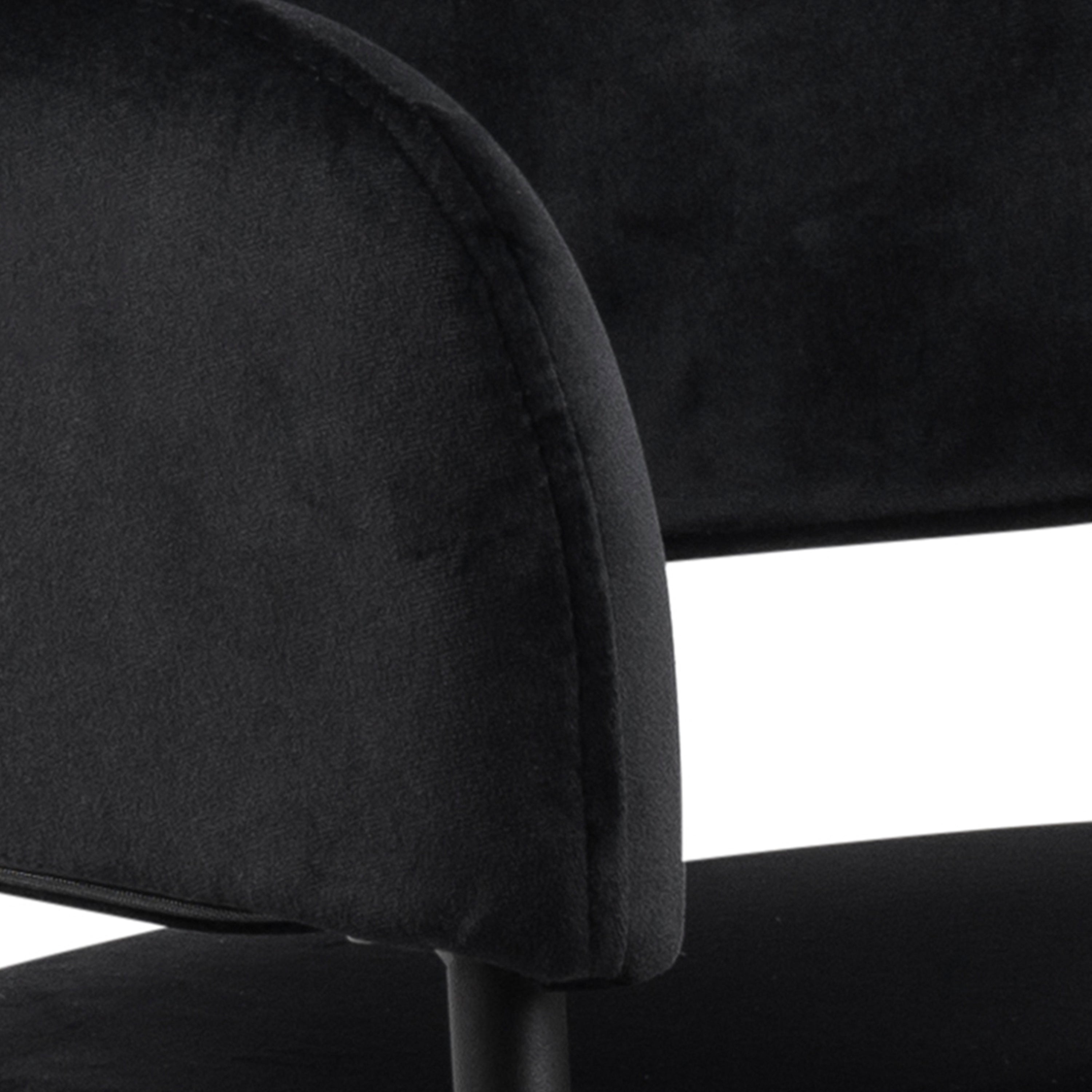 Lima Dining Chair with Armrest in Black Set of 2 – FTG, view 8
