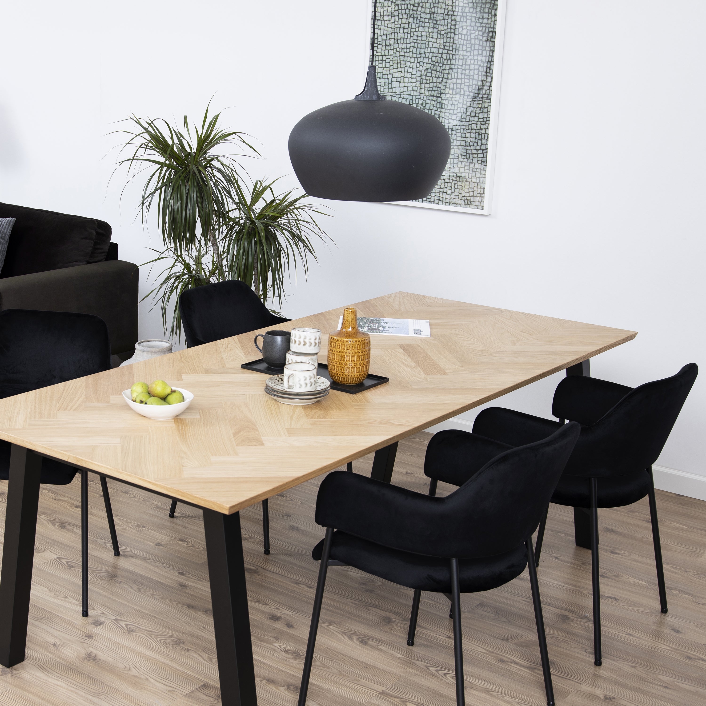 Lima Dining Chair with Armrest in Black Set of 2 – FTG, view 5