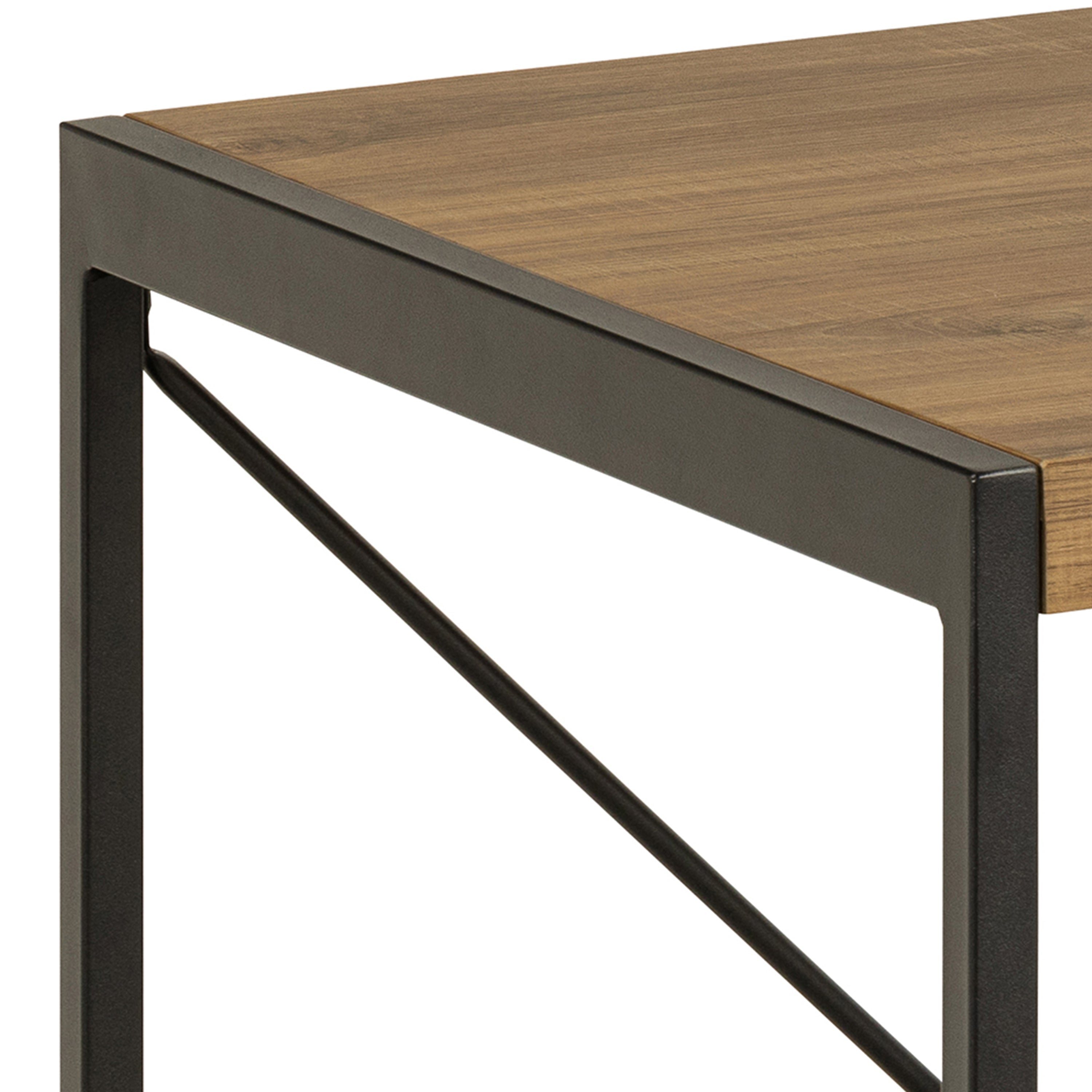 Bahamas Office Desk in Black and Oak – FTG, view 6