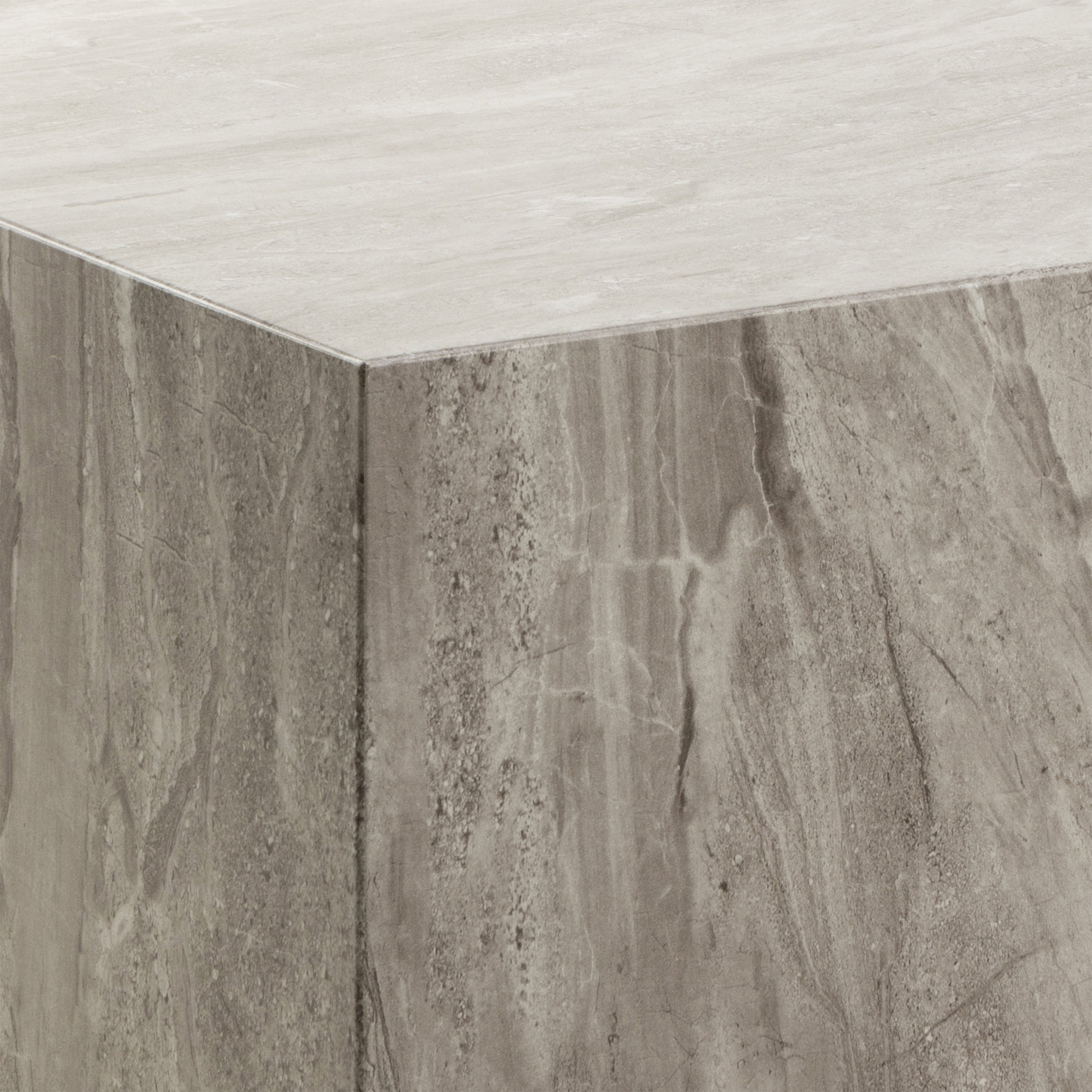 Dice Square Coffee Table in Grey Marble 90x90x42cm – FTG, view 5