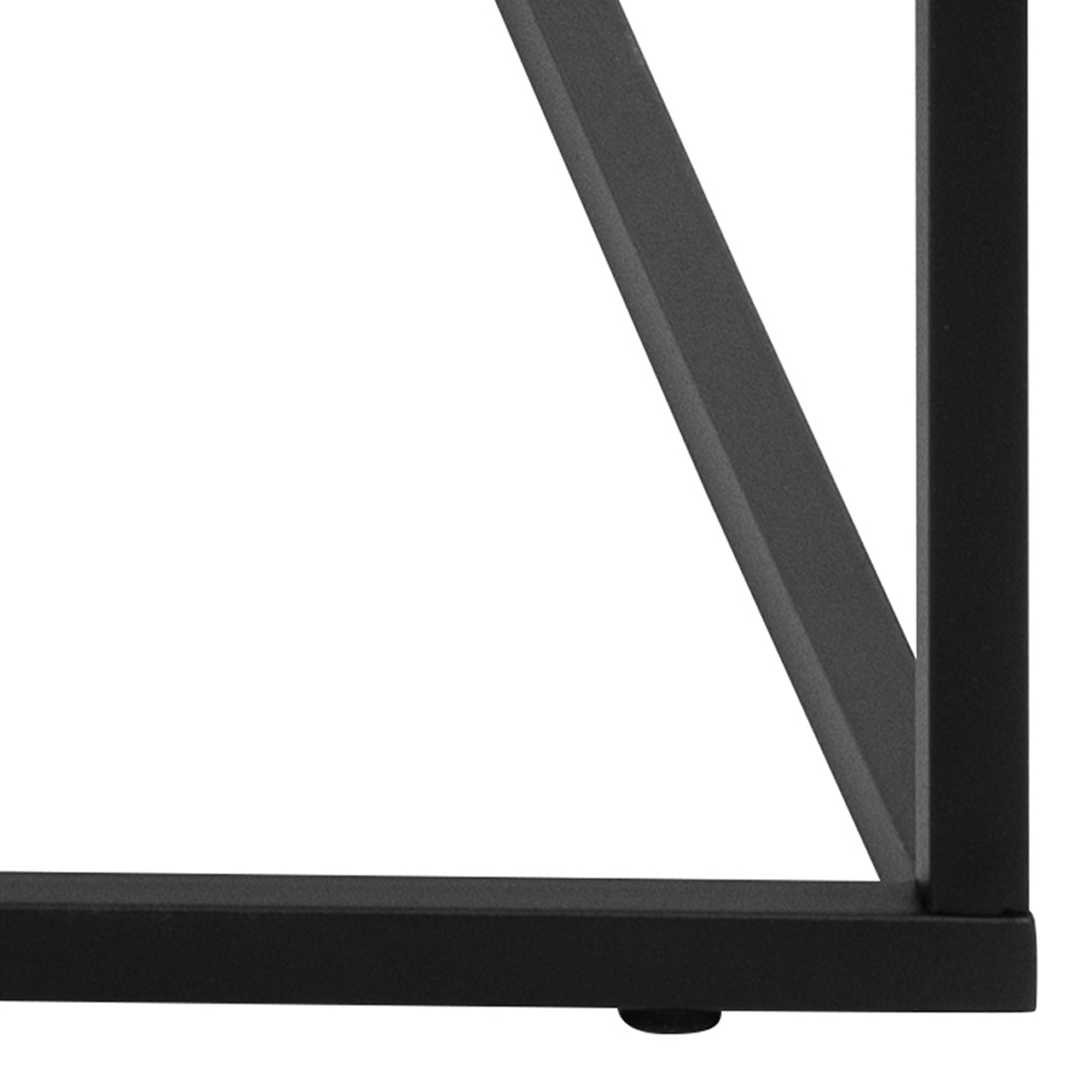 Barossa Coffee Table with Black Marble Marquina Top & Black Steel Base 110x55x45cm – FTG, view 6