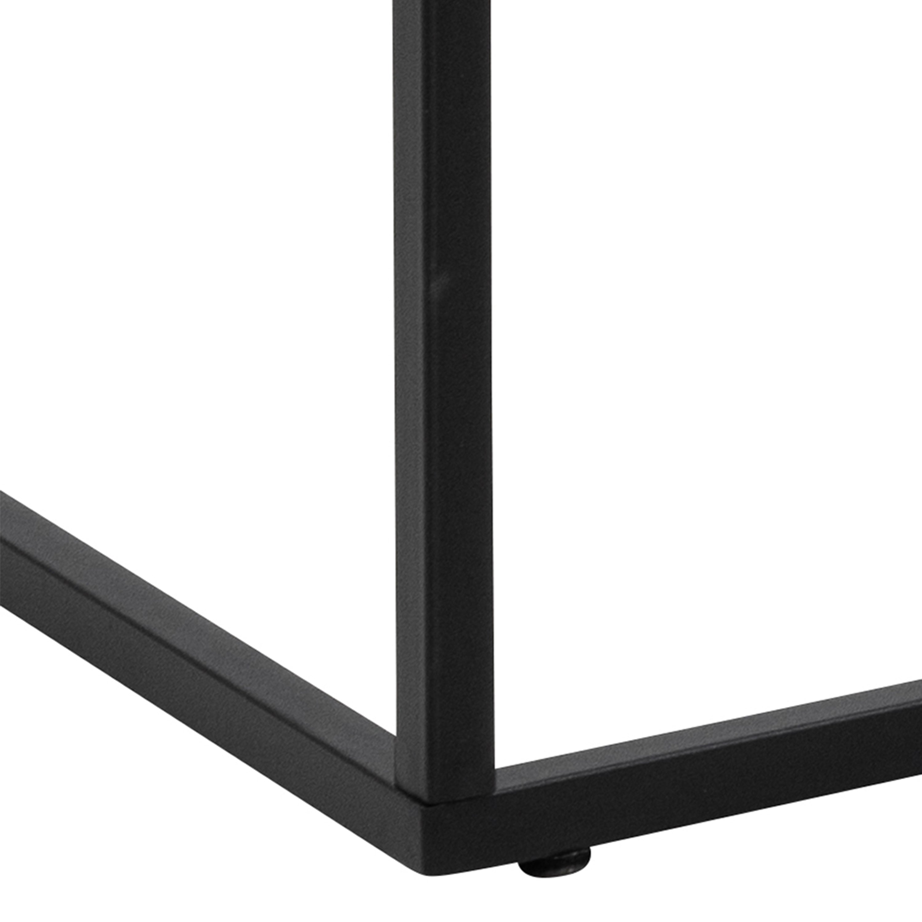 Barossa Coffee Table with White Marble Carrara Top & Black Steel Base 110x55x45cm – FTG, view 7