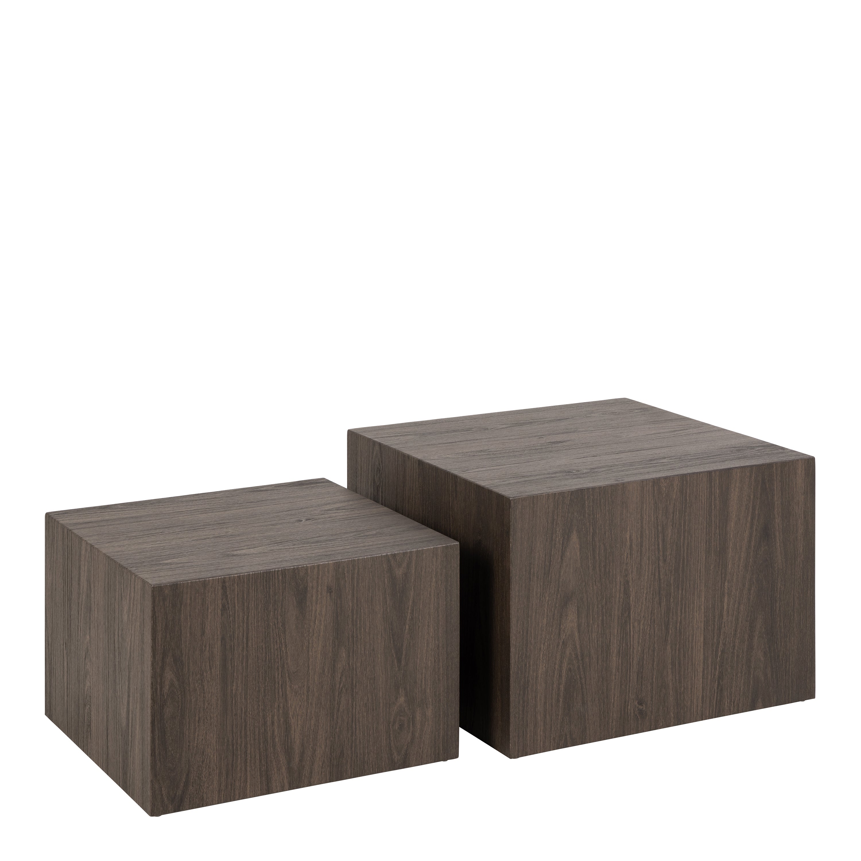 Dice Square Coffee Table Set in Smoked Ash – FTG