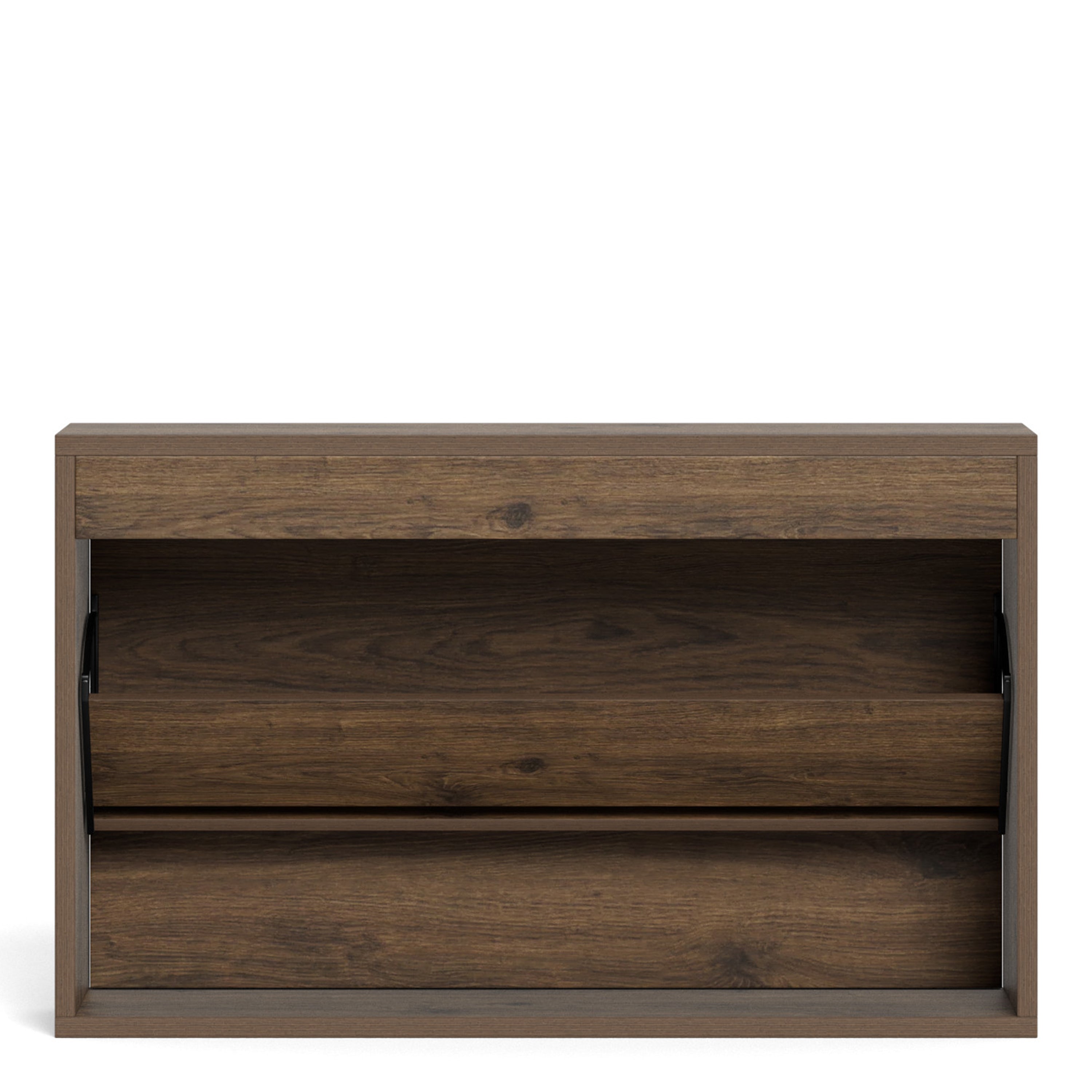 Albany Shoe Cabinet in Smoked Oak with Lamella Front