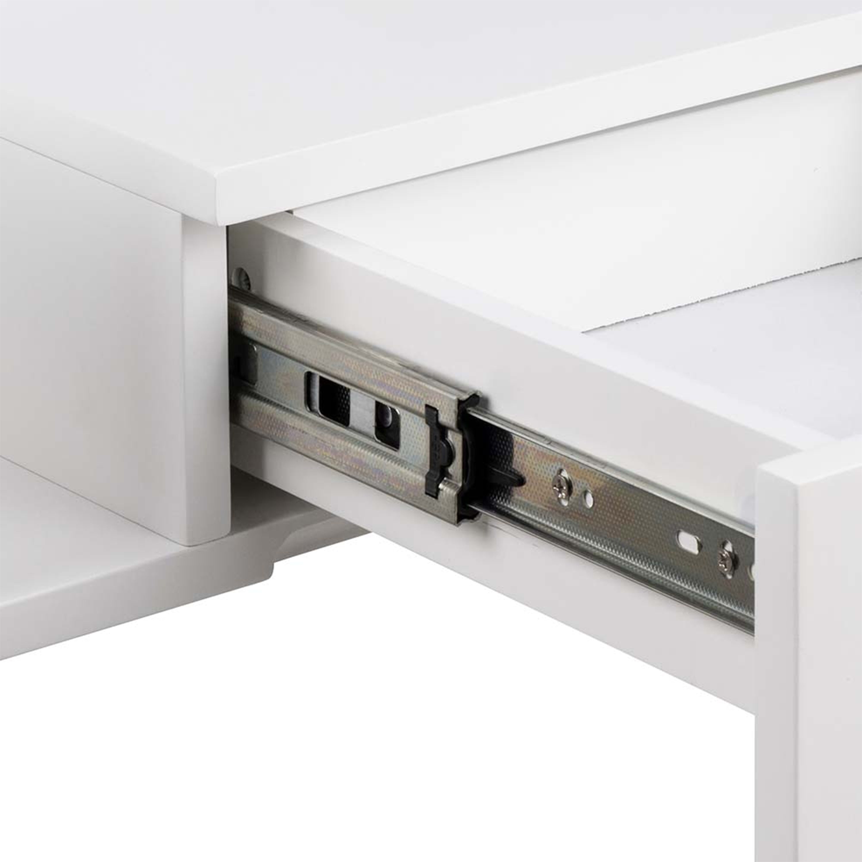 Ashlan 1 Drawer Wall Mounted Square Bedside Table in White – FTG, view 8