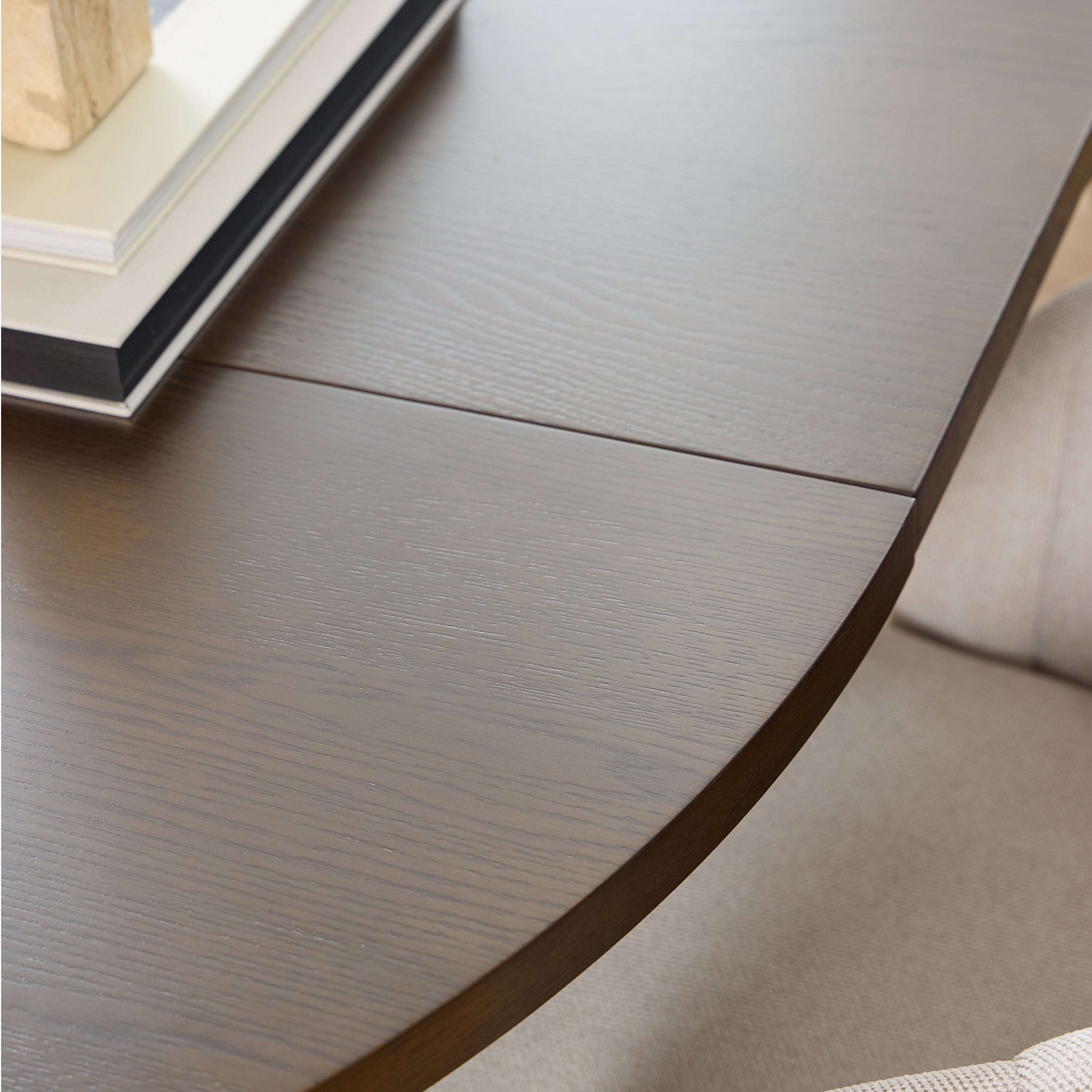 A-Line Round Extendable Dining Table in Smoked Oak 120/220 x 120 x 75cm – FTG, view 7