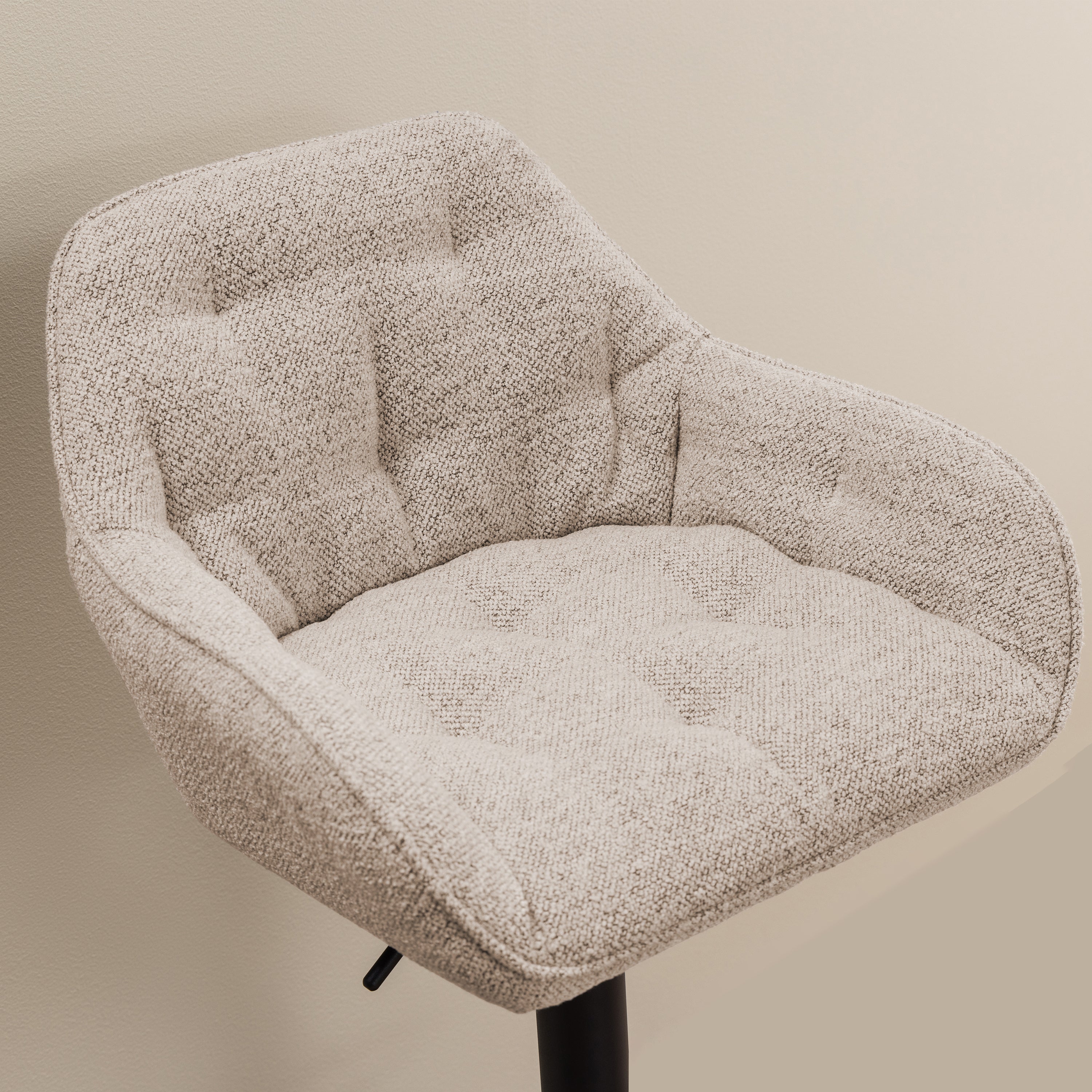 Brooke Swivel Bar Stool with Height Adjustable Function in Monza Beige Set of 2 – FTG, view 5