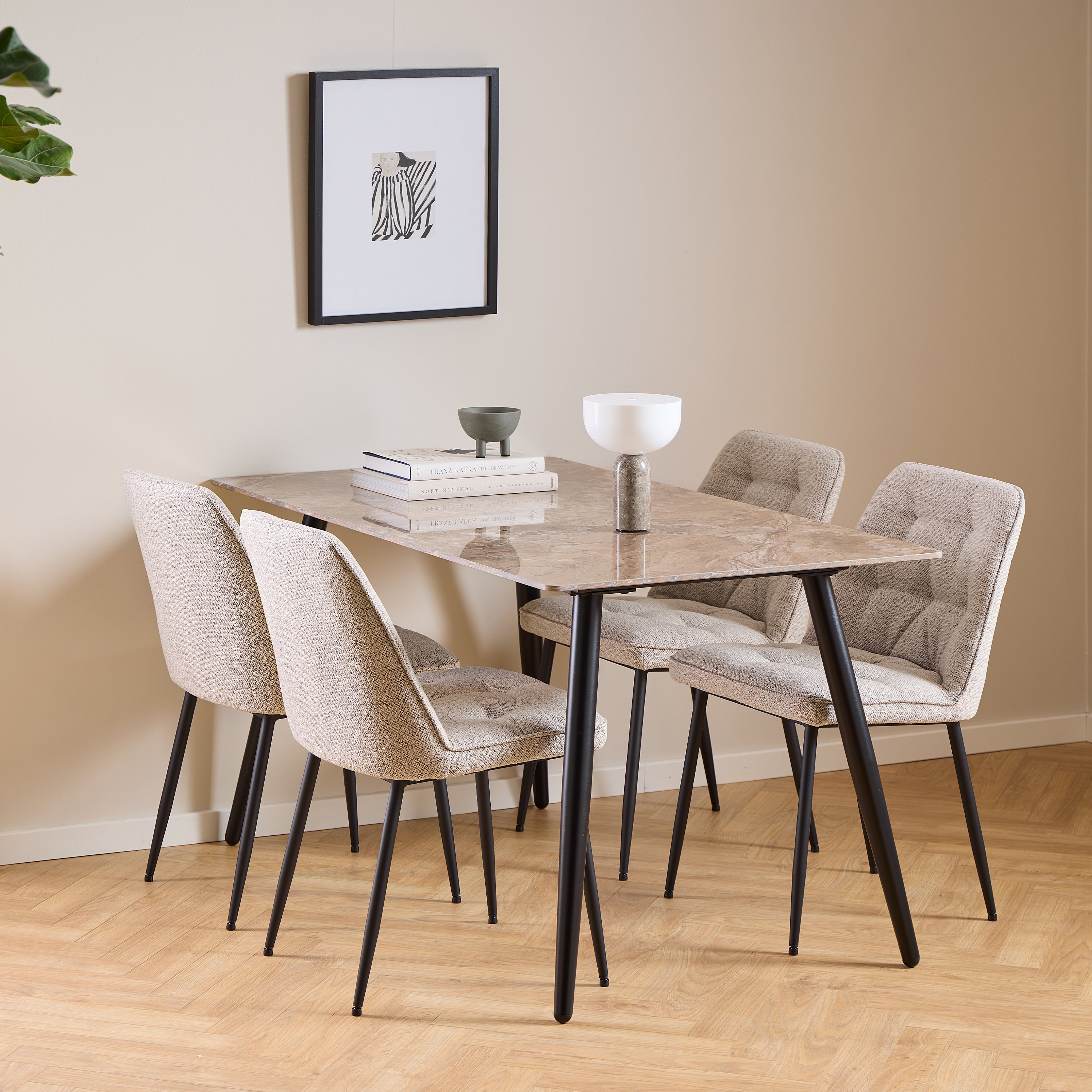 Brooke Dining Chair in Monza Beige Set of 2 – FTG, view 5