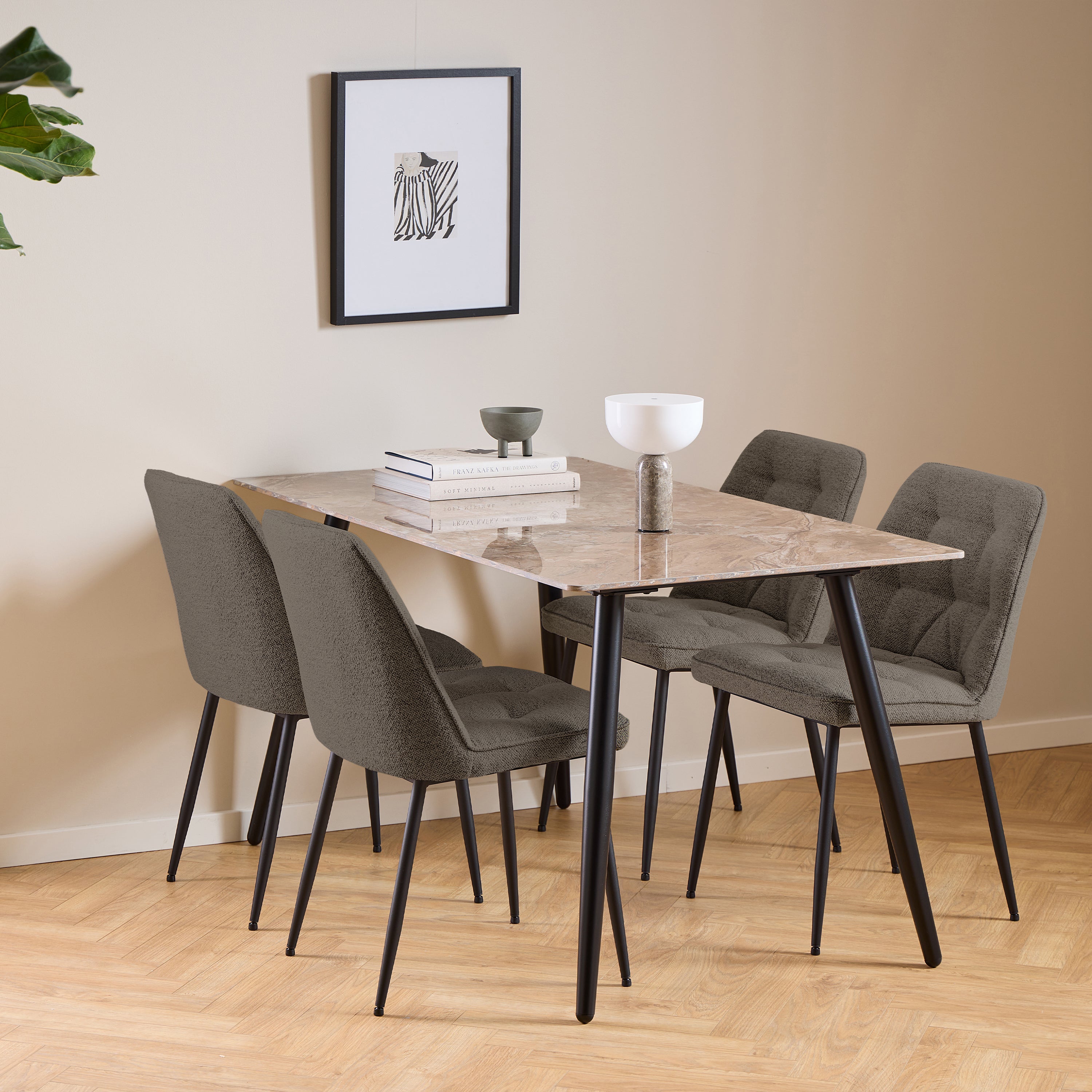 Brooke Dining Chair in Taupe Set of 2 – FTG, view 5