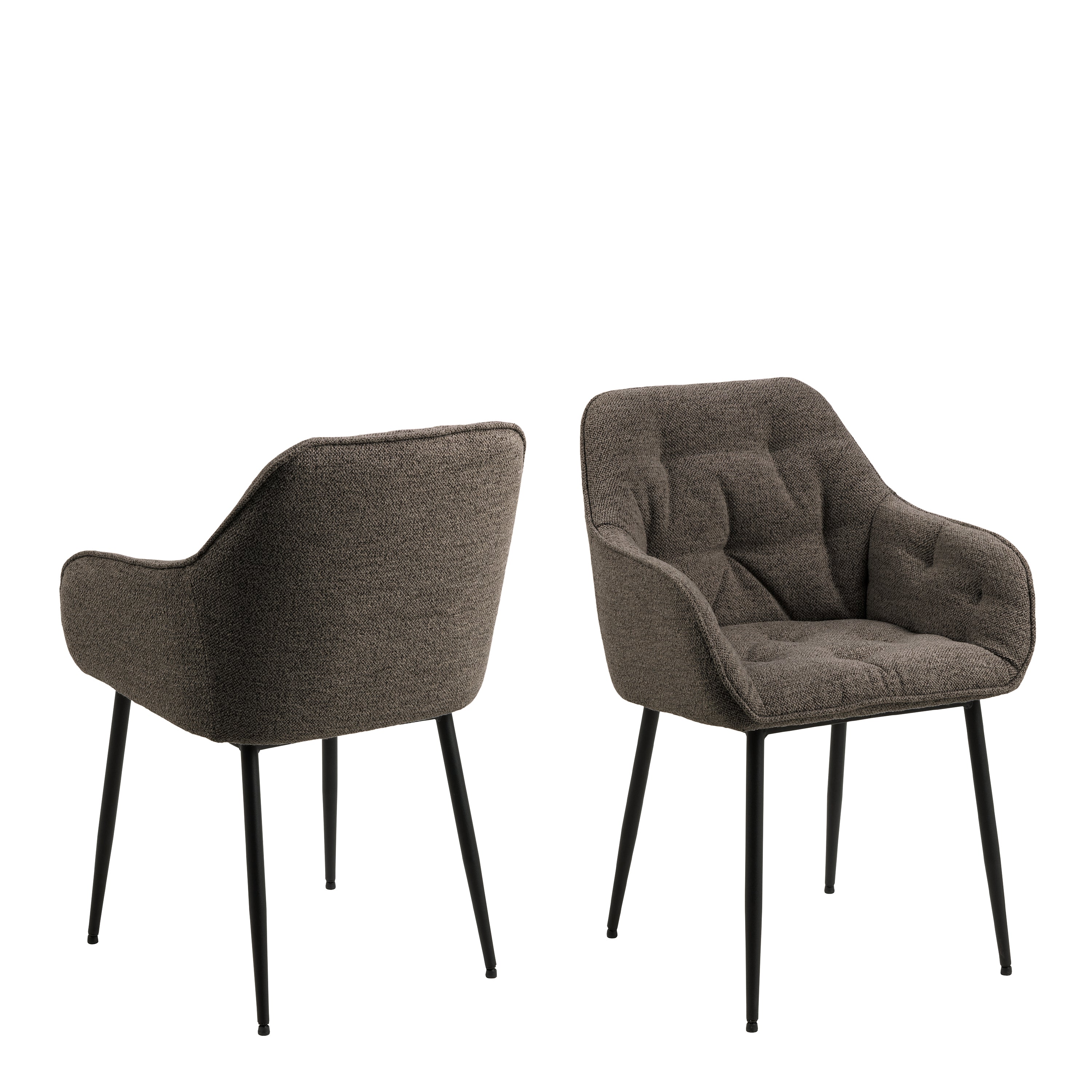 Brooke Dining Chair with Armrest in Taupe Set of 2 – FTG