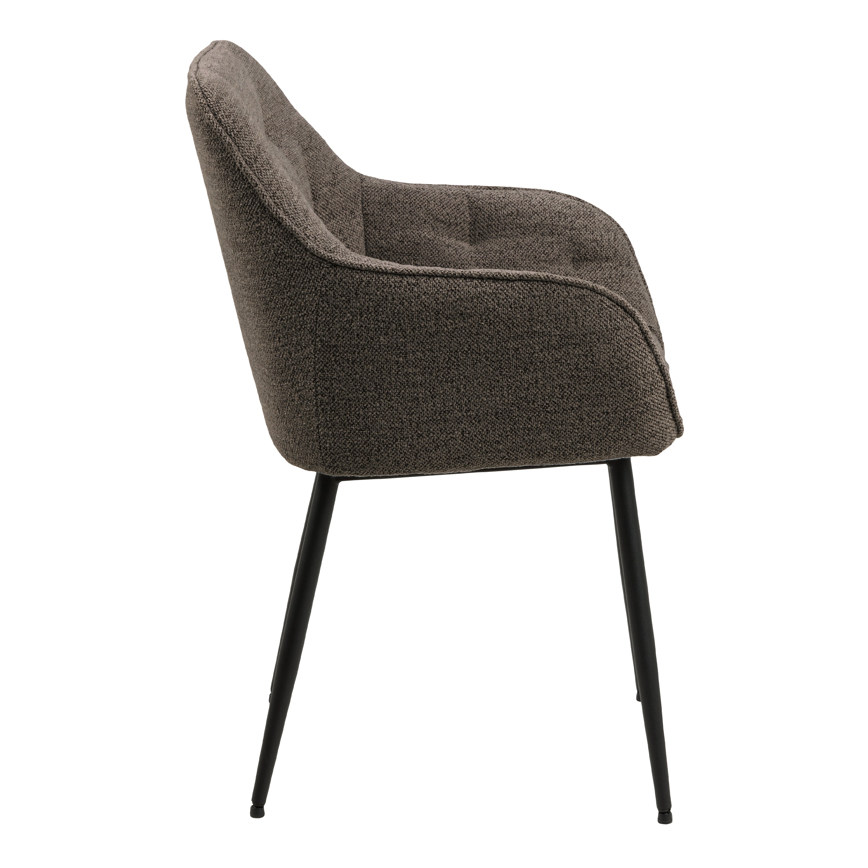 Brooke Dining Chair with Armrest in Taupe Set of 2 – FTG, view 3