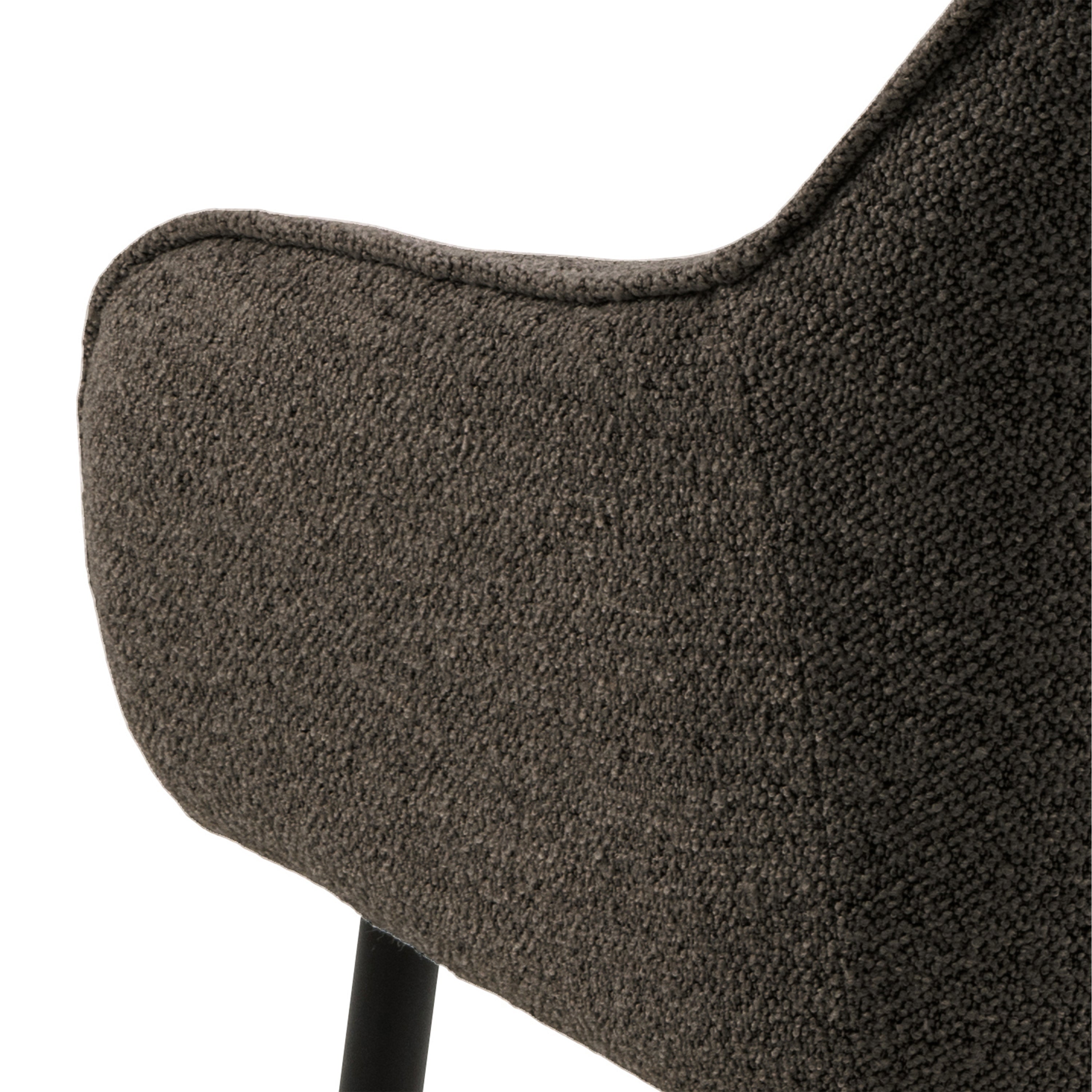Brooke Dining Chair with Armrest in Taupe Set of 2 – FTG, view 8