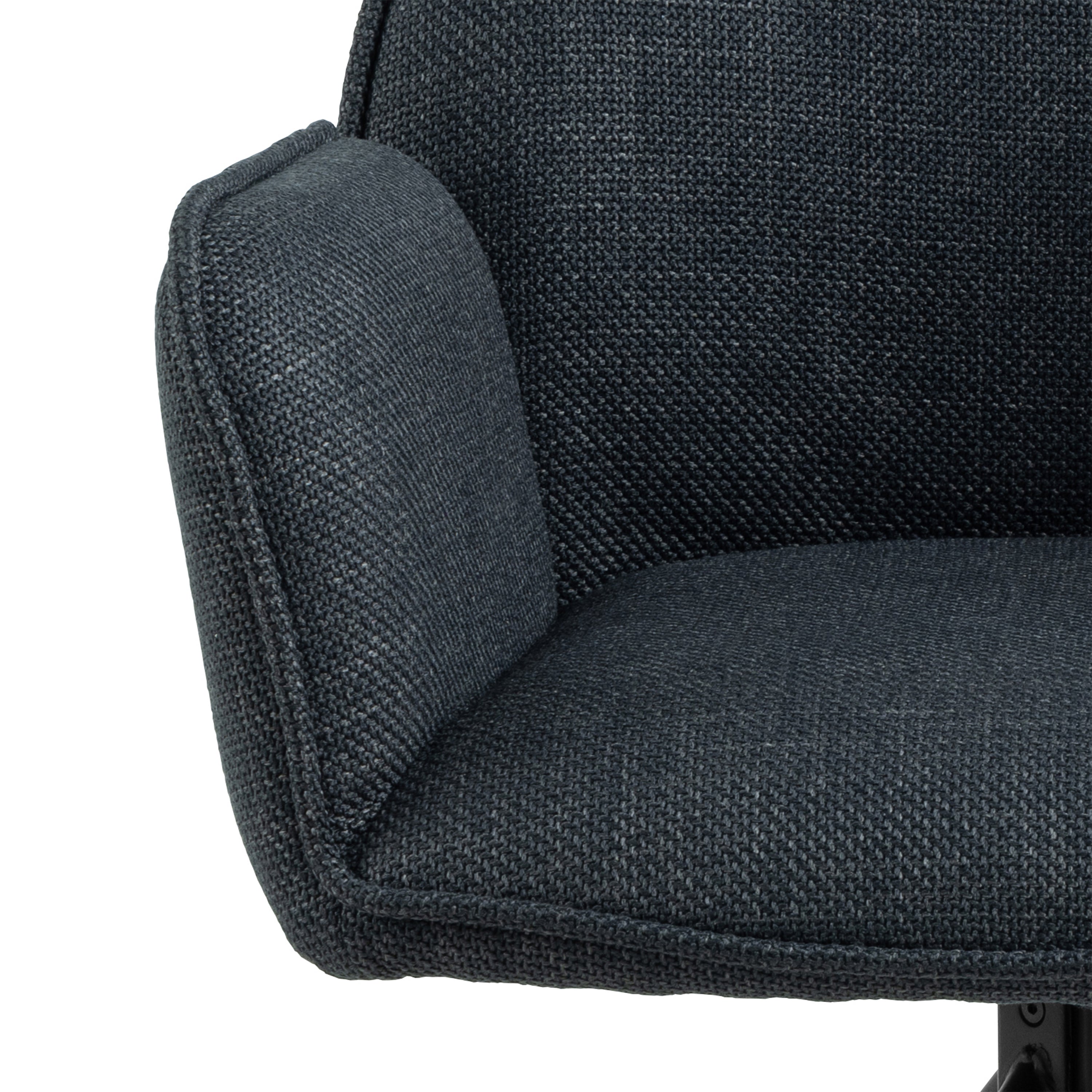 Glenda Dining Chair with Armrest and Swivel Function in Grey – FTG, view 7