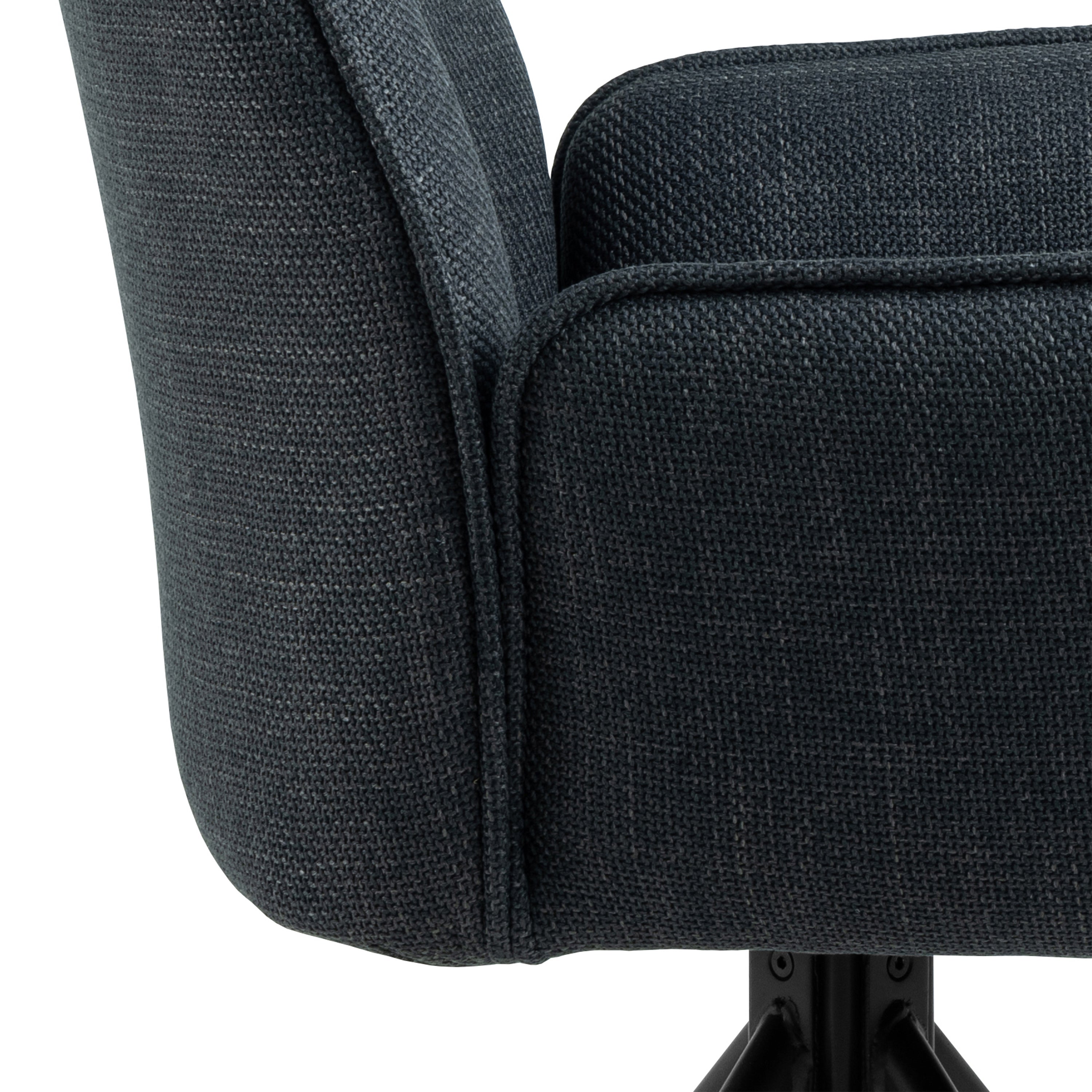 Glenda Dining Chair with Armrest and Swivel Function in Grey – FTG, view 8